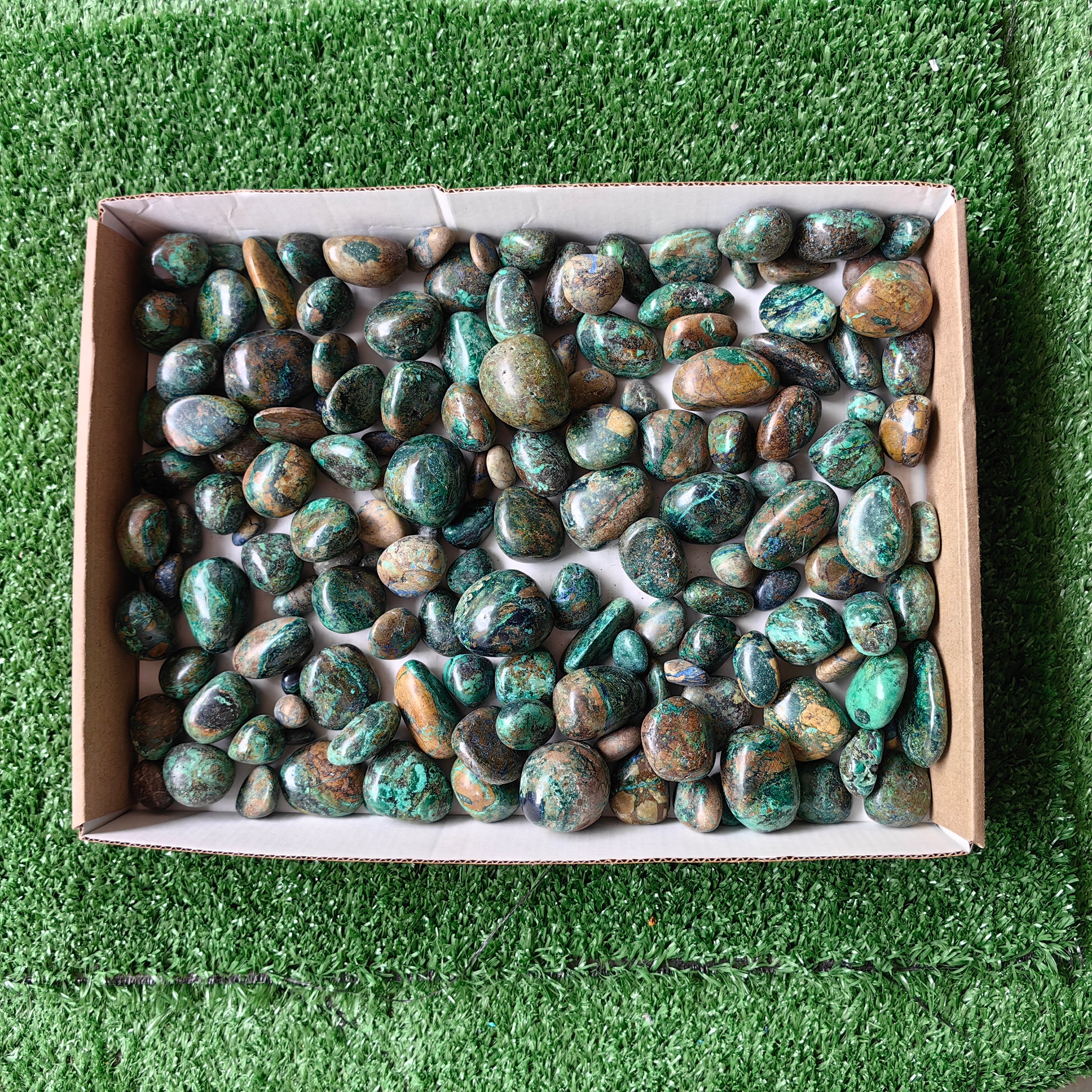 2.2 kg tumbled azurite malachite