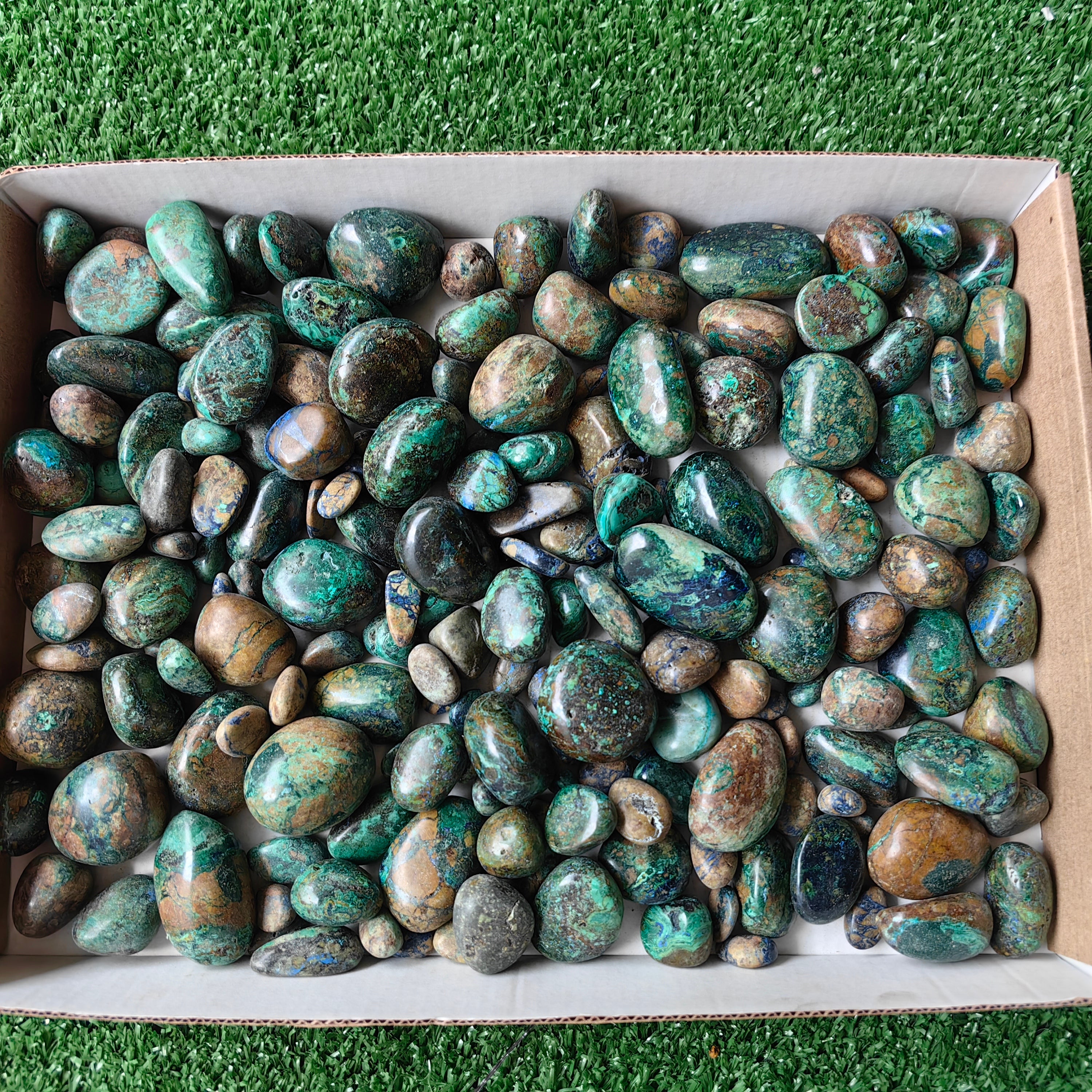 2.2 kg tumbled azurite malachite