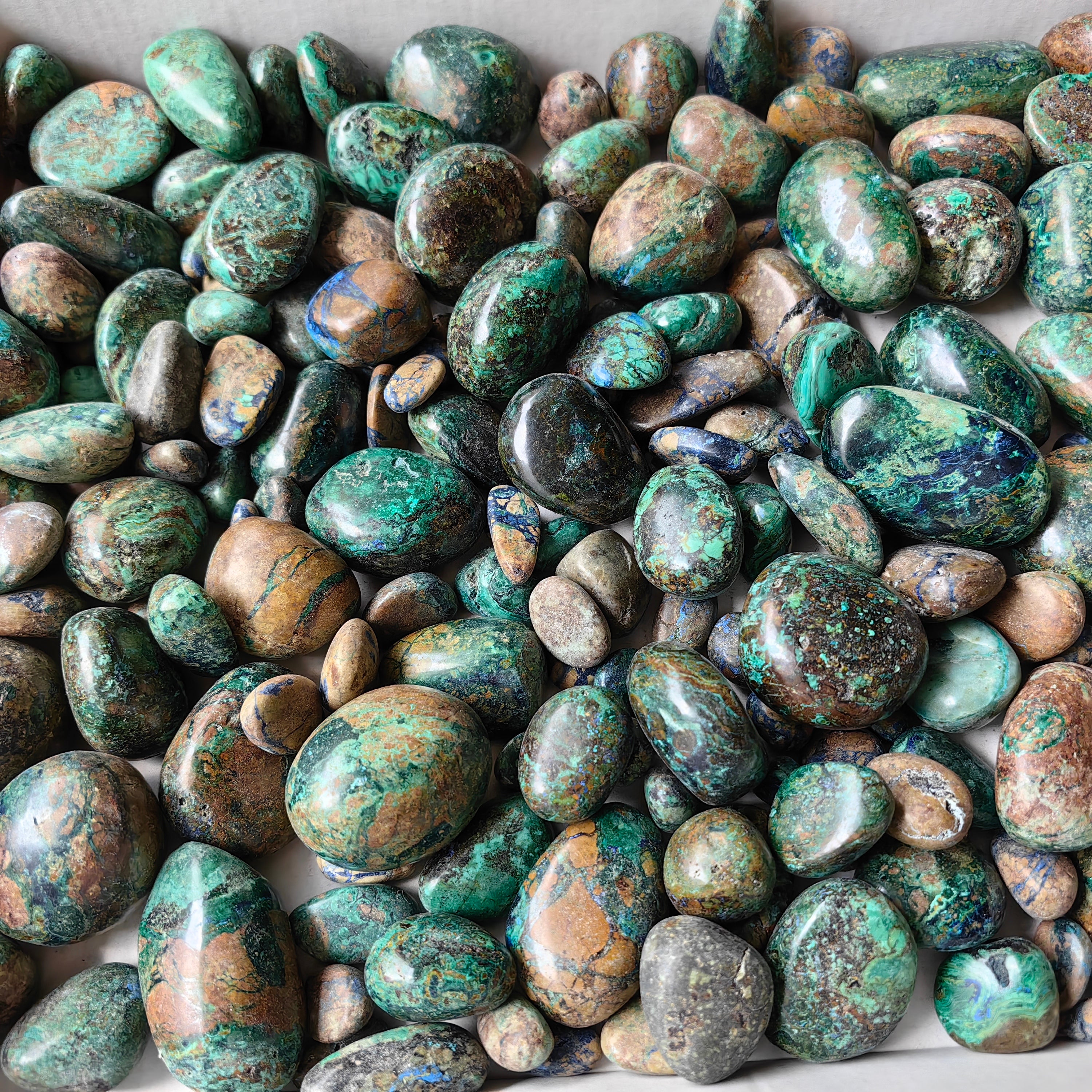 2.2 kg tumbled azurite malachite