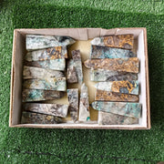 20 pc chrysocolla quartz towers