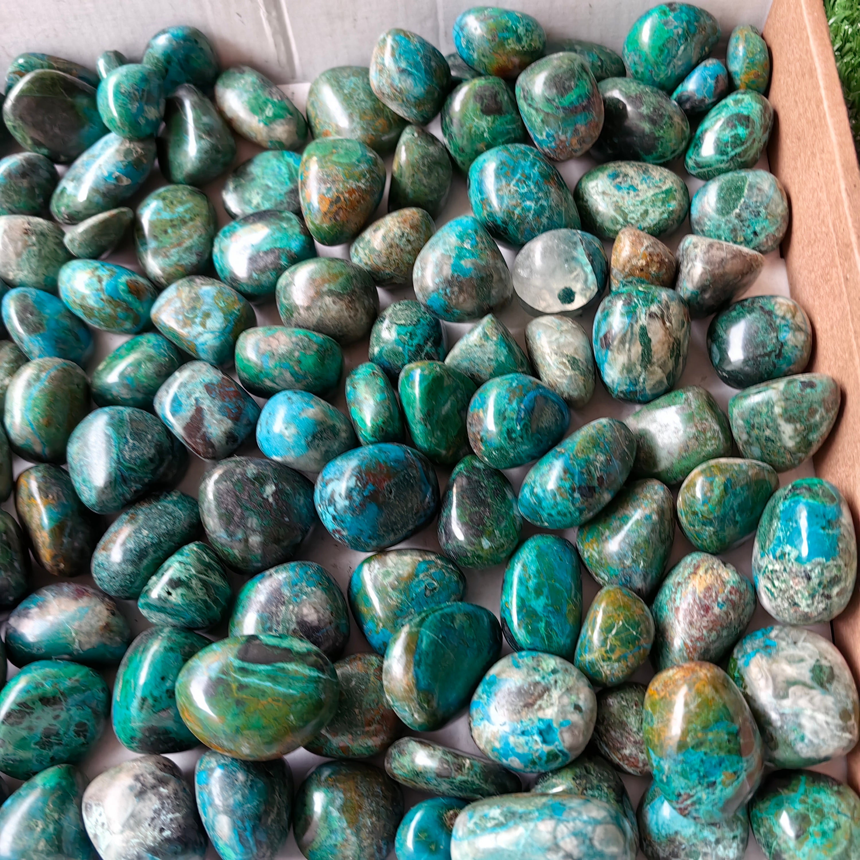 2.4 kg tumbled chrysocolla Peru