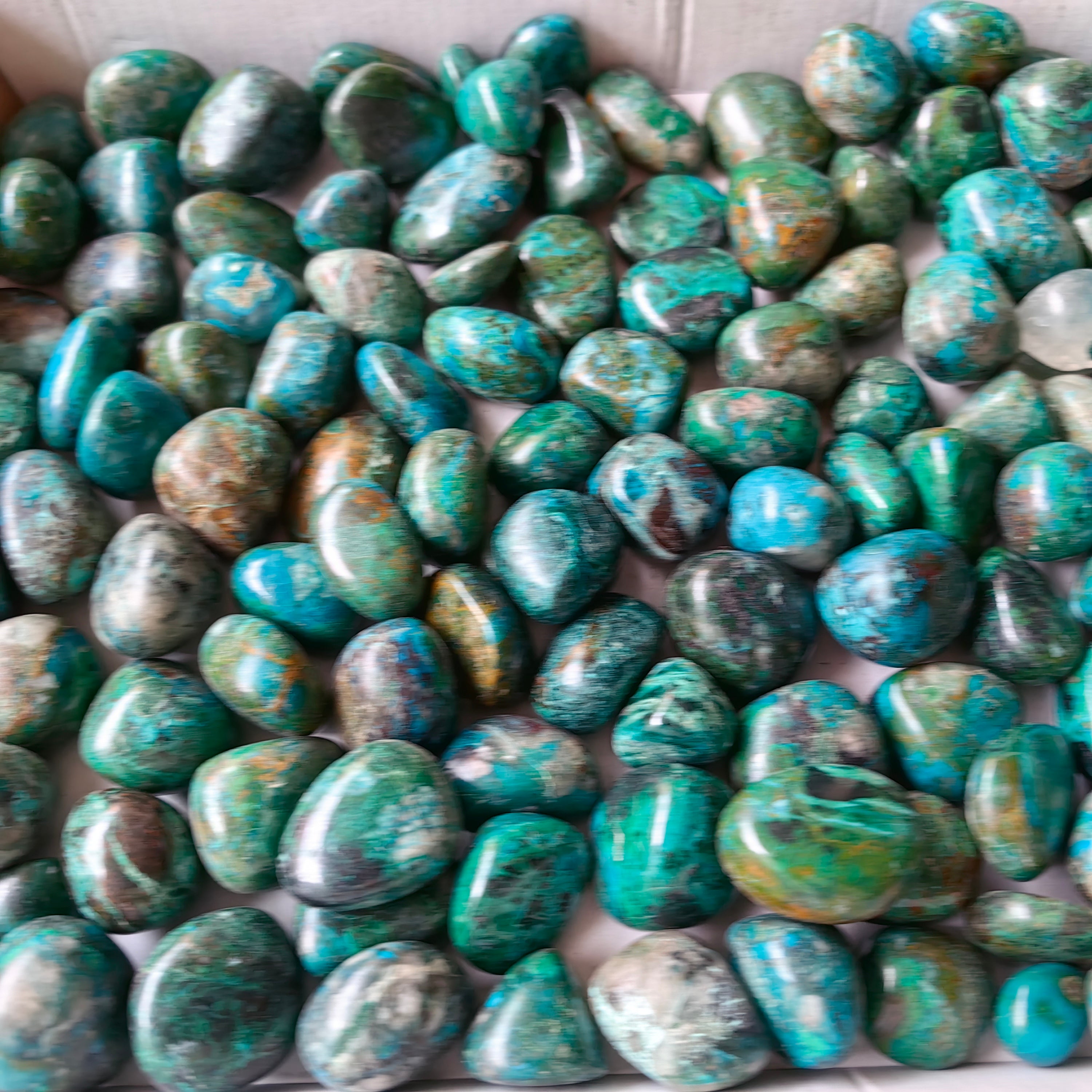 2.4 kg tumbled chrysocolla Peru