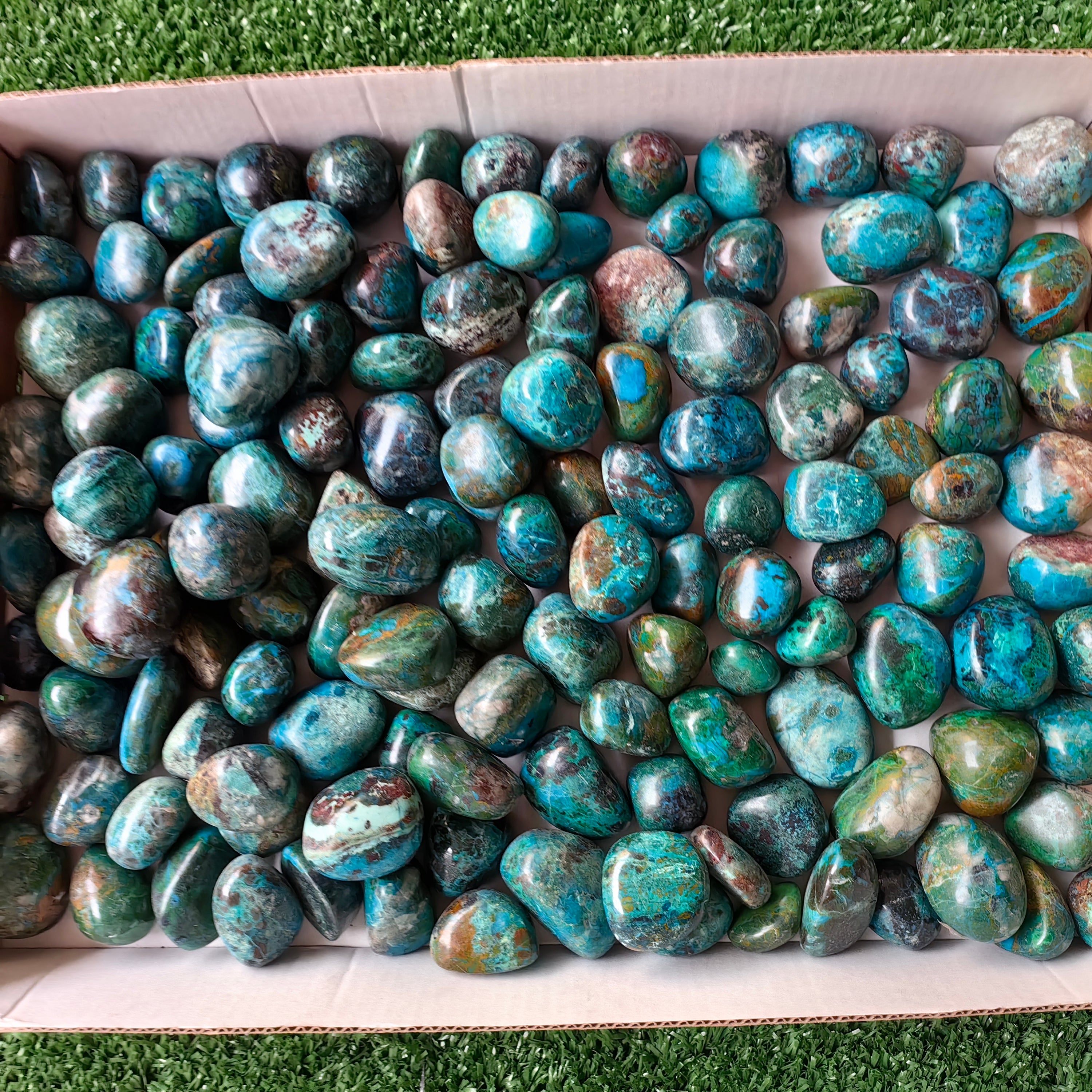 2.4 kg tumbled chrysocolla Peru