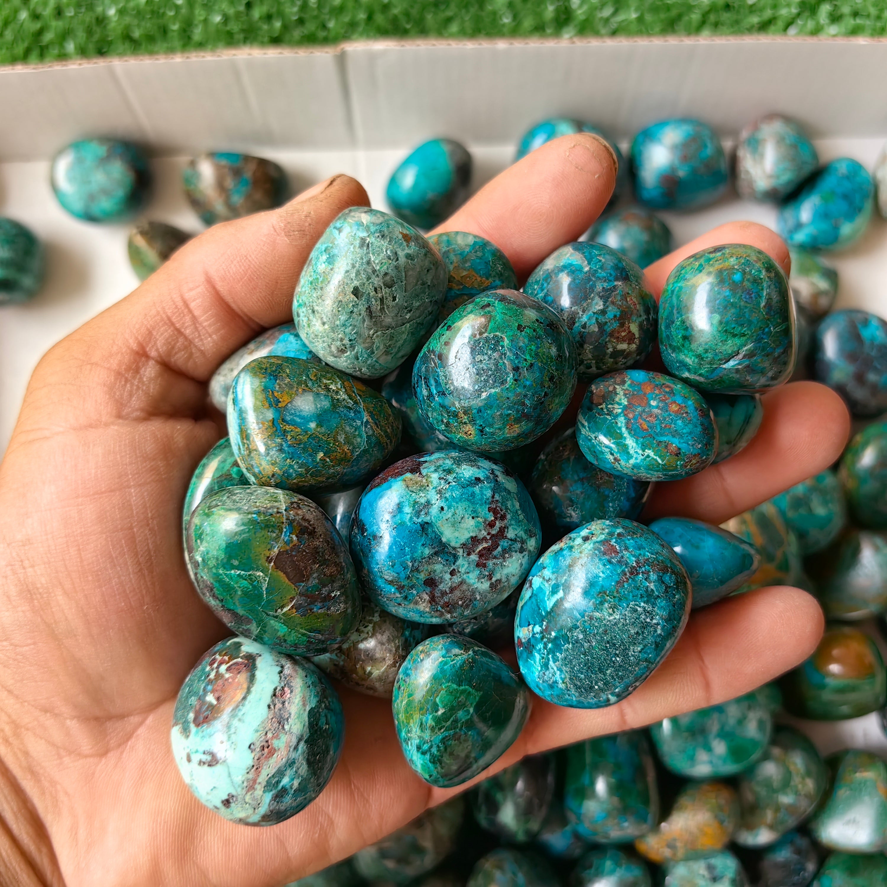 2.4 kg tumbled chrysocolla Peru