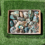 22 pc chrysocolla quartz free forms