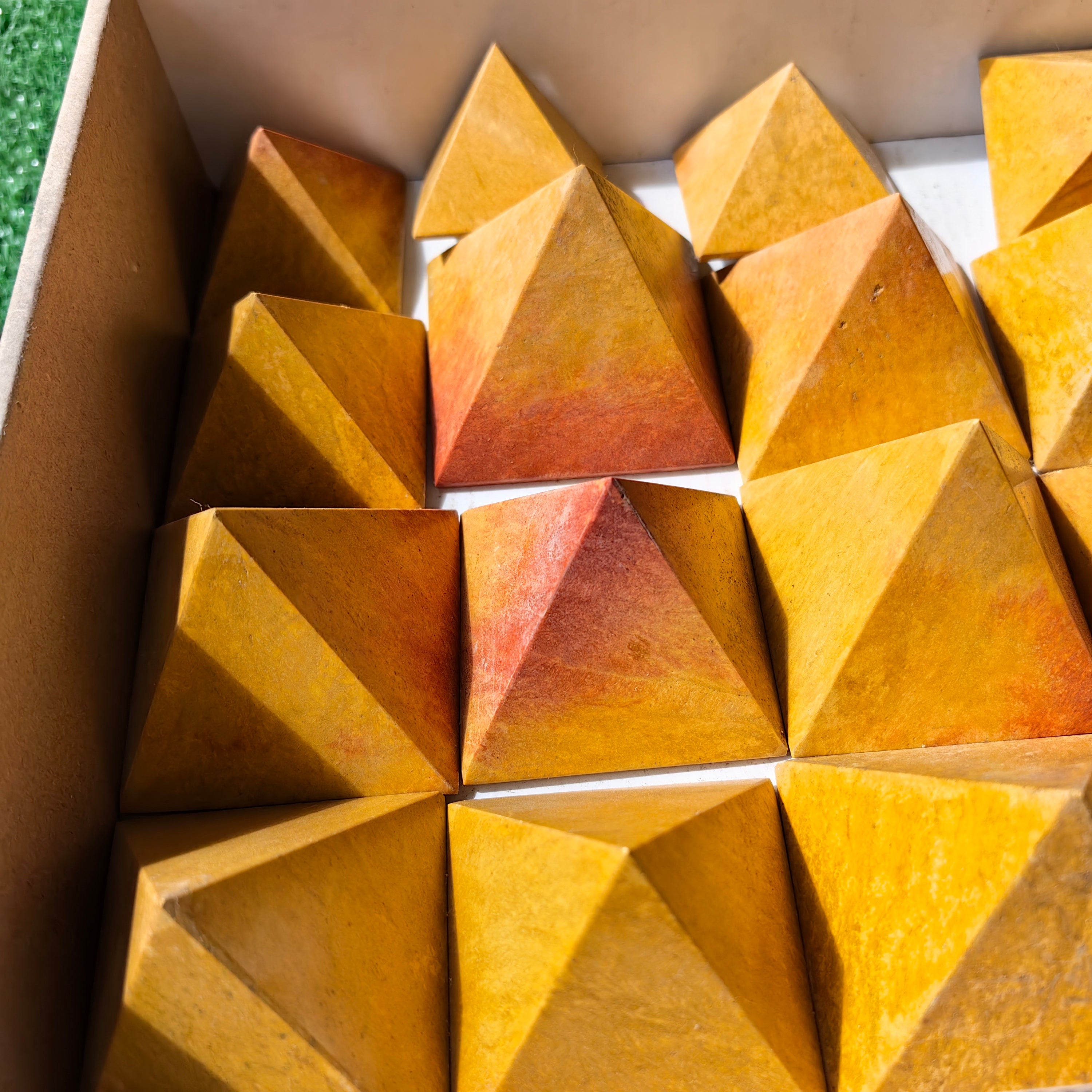 20 pc orange jasper pyramids