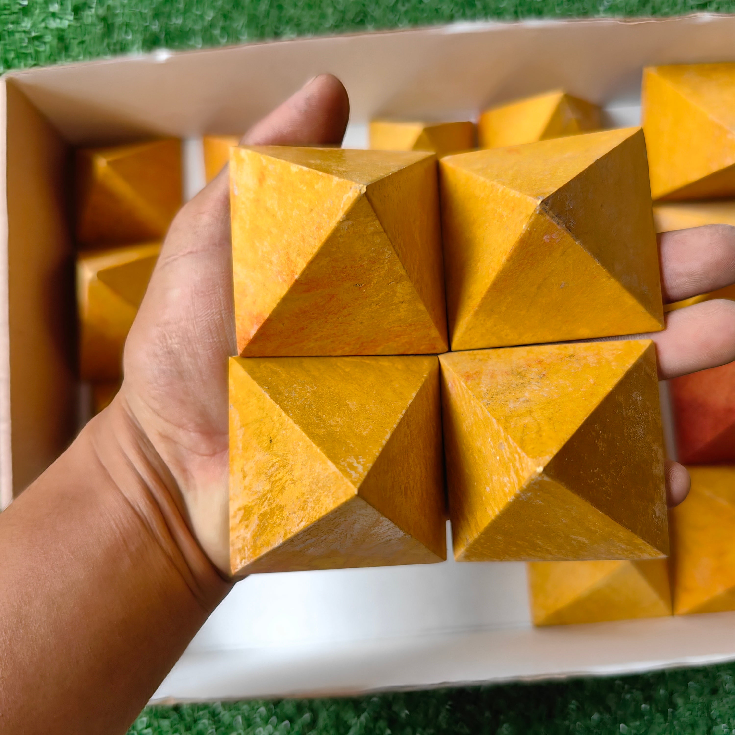 20 pc orange jasper pyramids