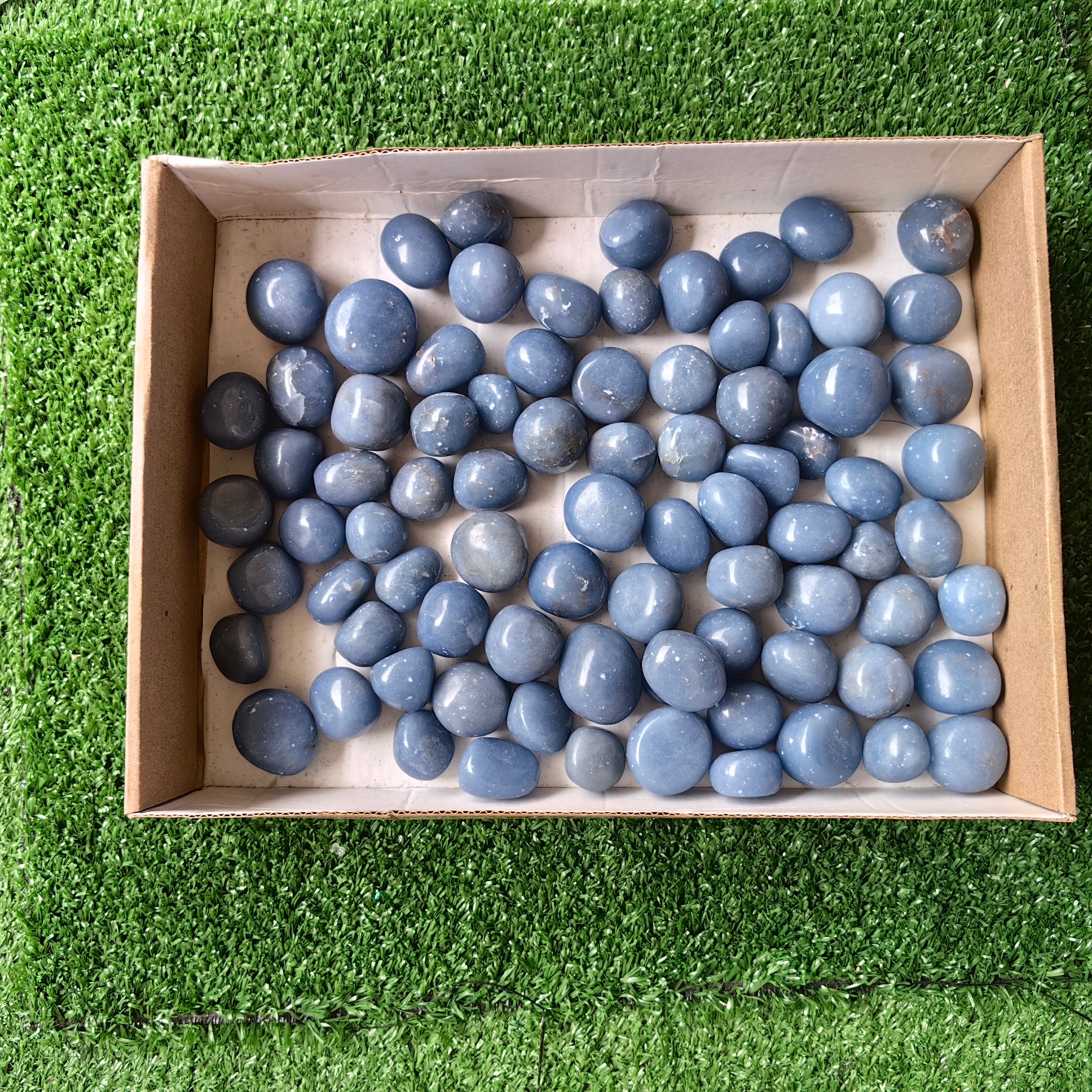 2 kg tumbled blue angelite