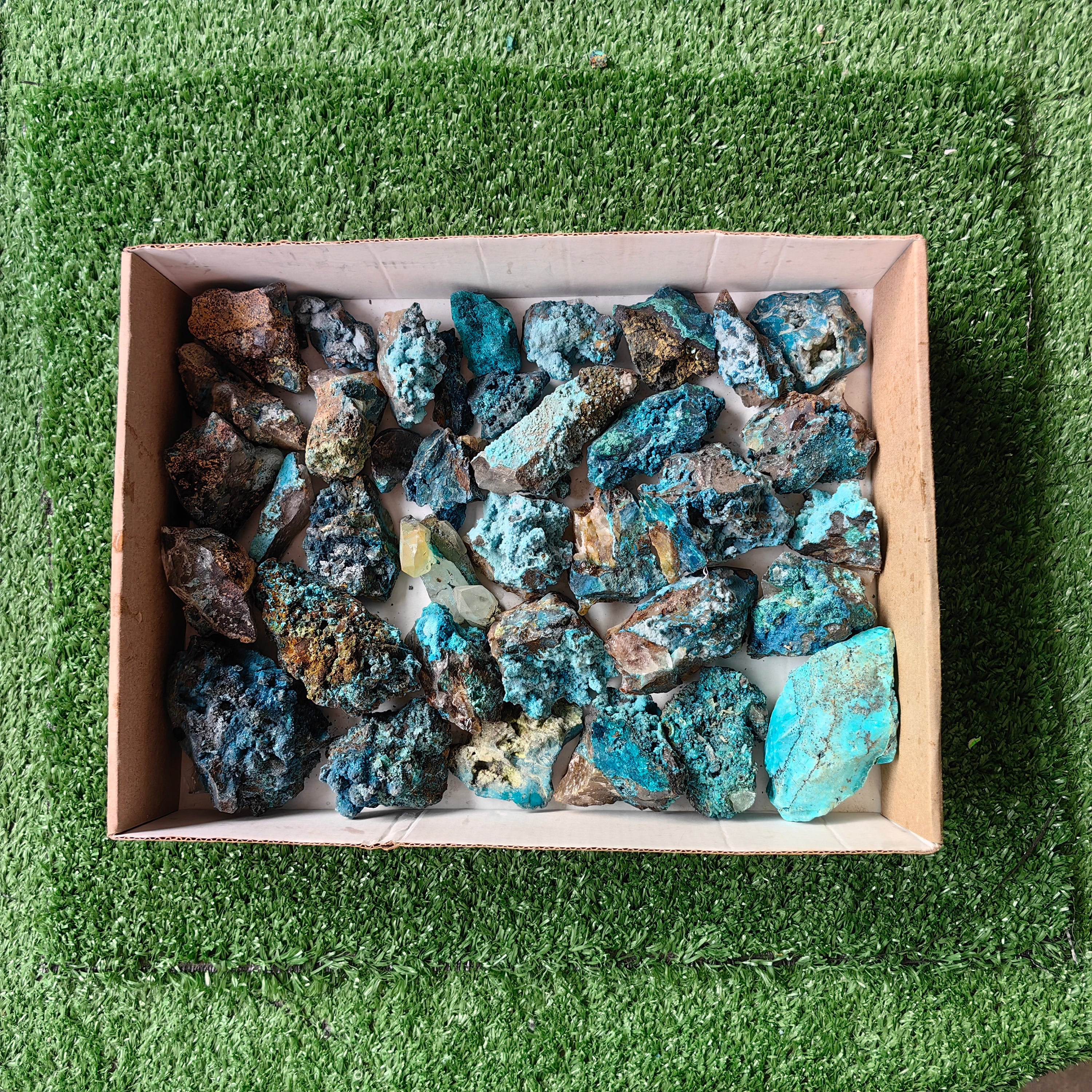 37 pc chrysocolla quartz from tentadora mine