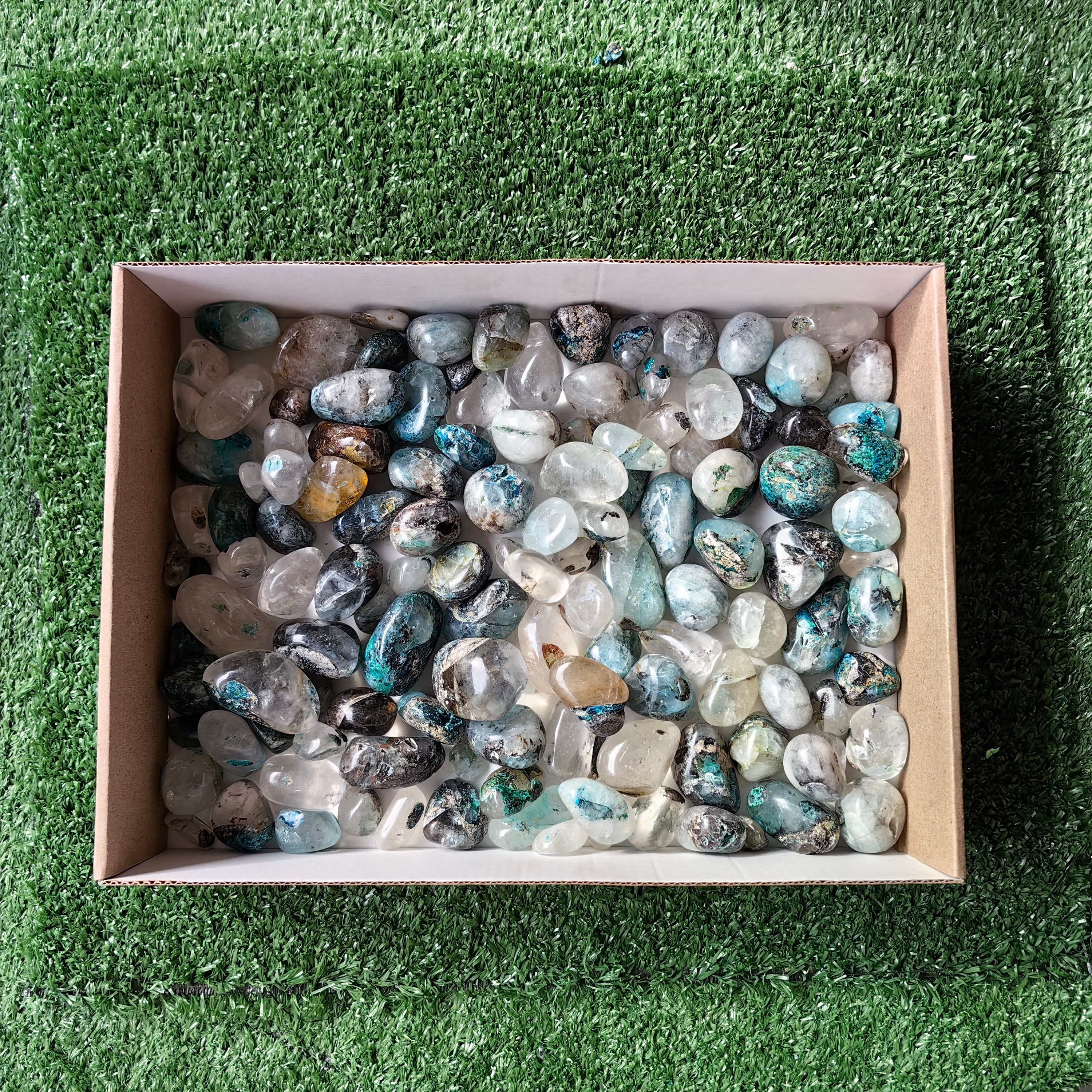 2 Kg Chrysocolla Quartz Tumbled