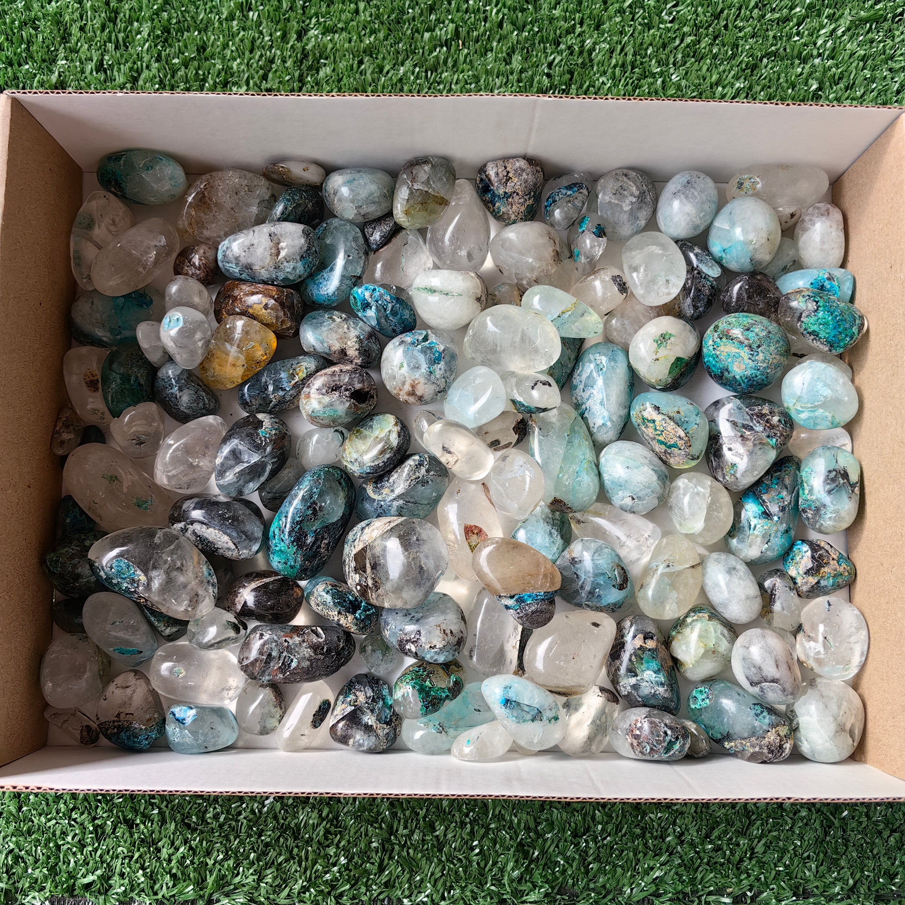 2 Kg Chrysocolla Quartz Tumbled