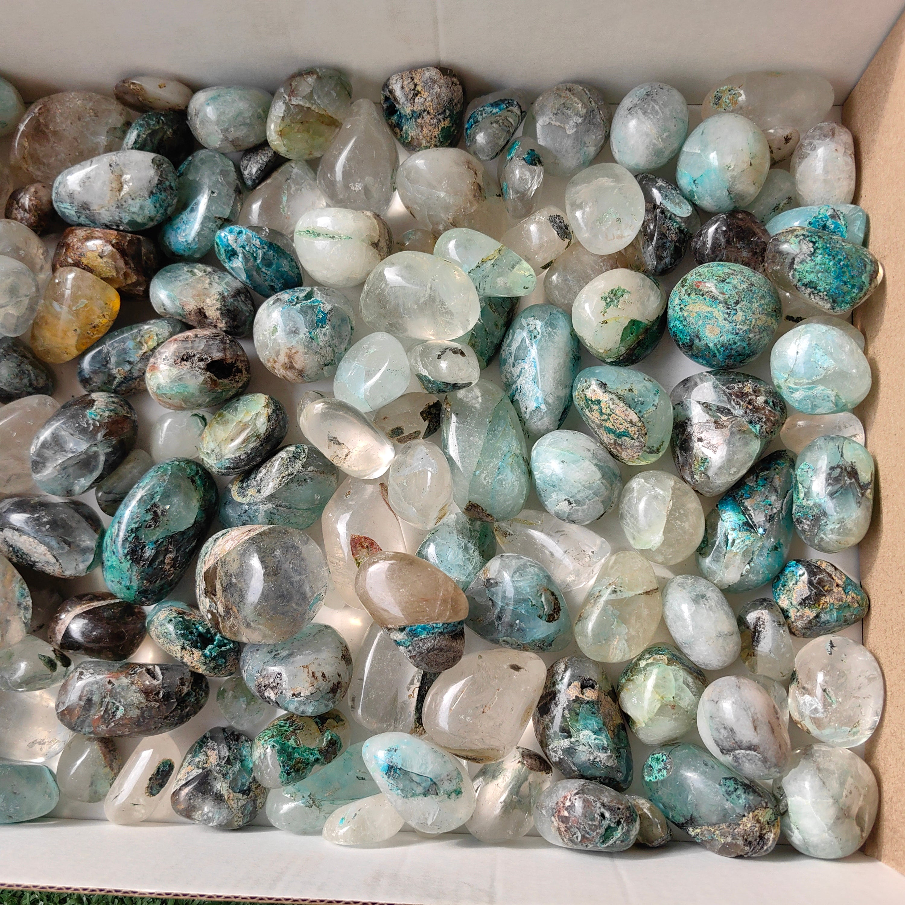 2 Kg Chrysocolla Quartz Tumbled