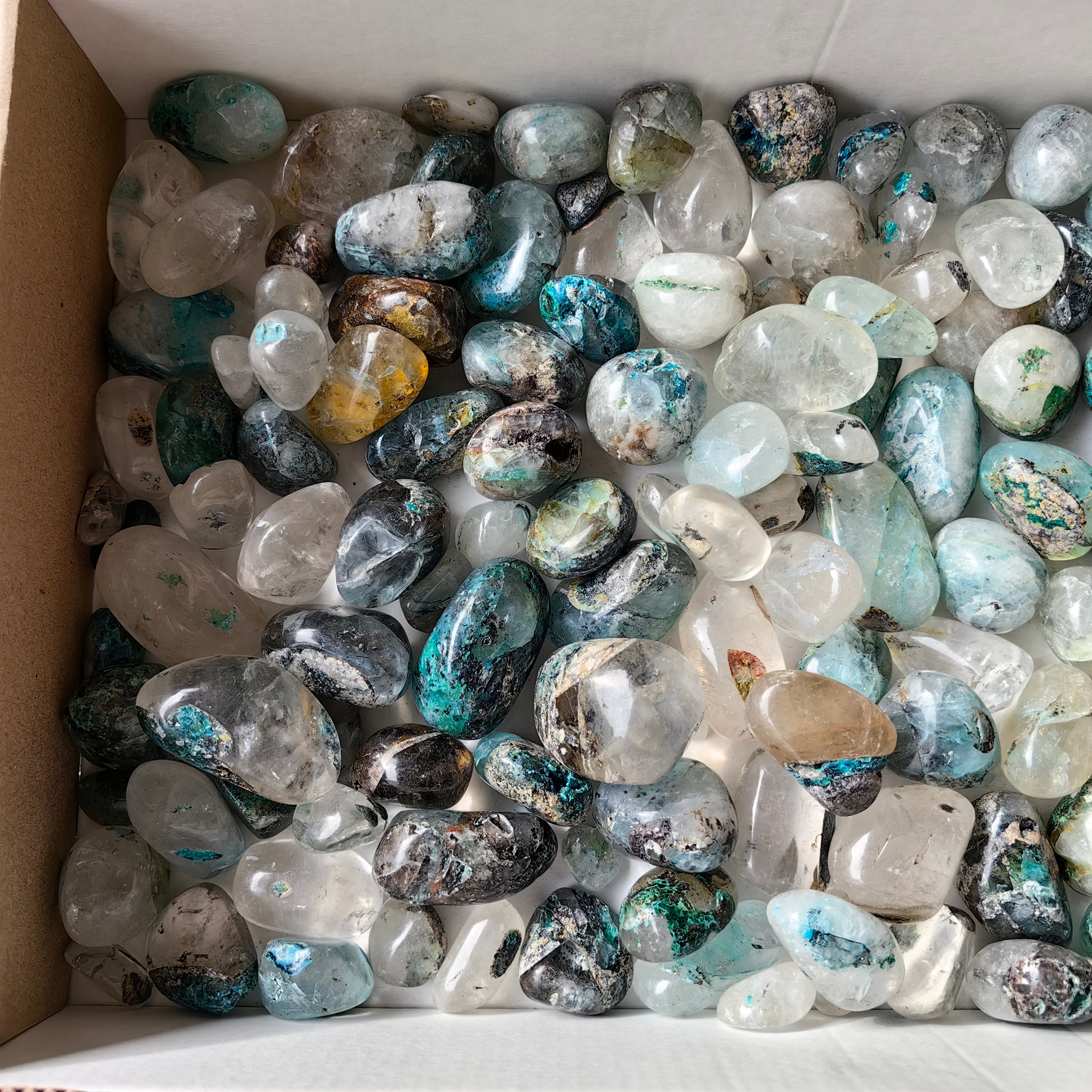 2 Kg Chrysocolla Quartz Tumbled