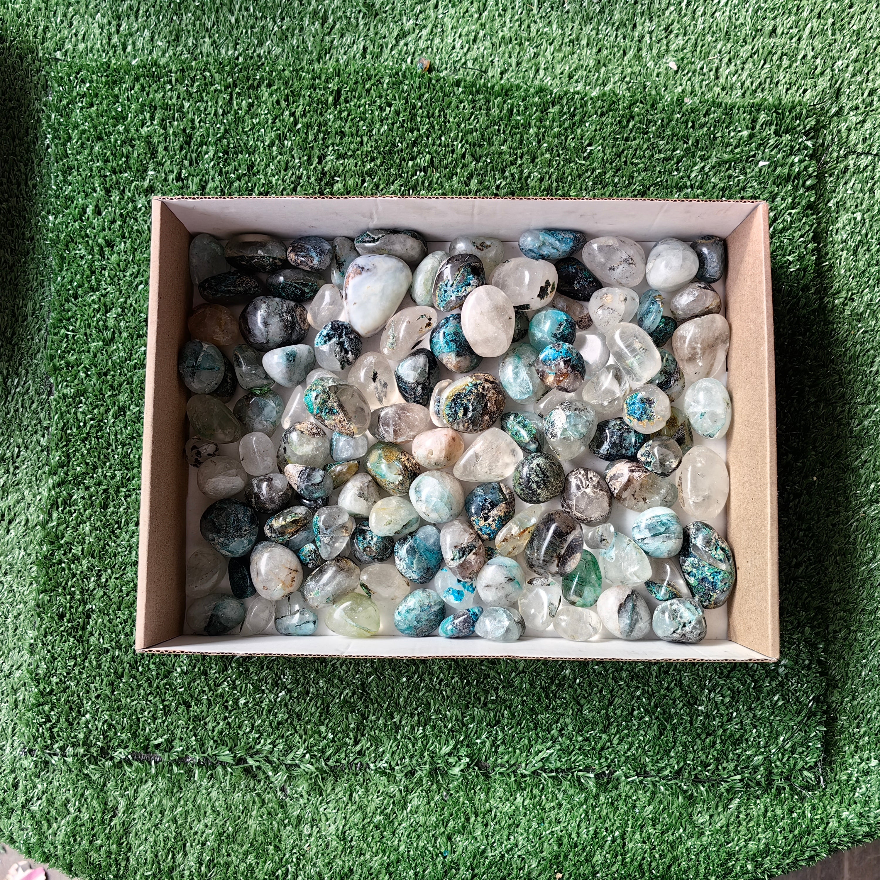 2 Kg Chrysocolla Quartz Tumbled