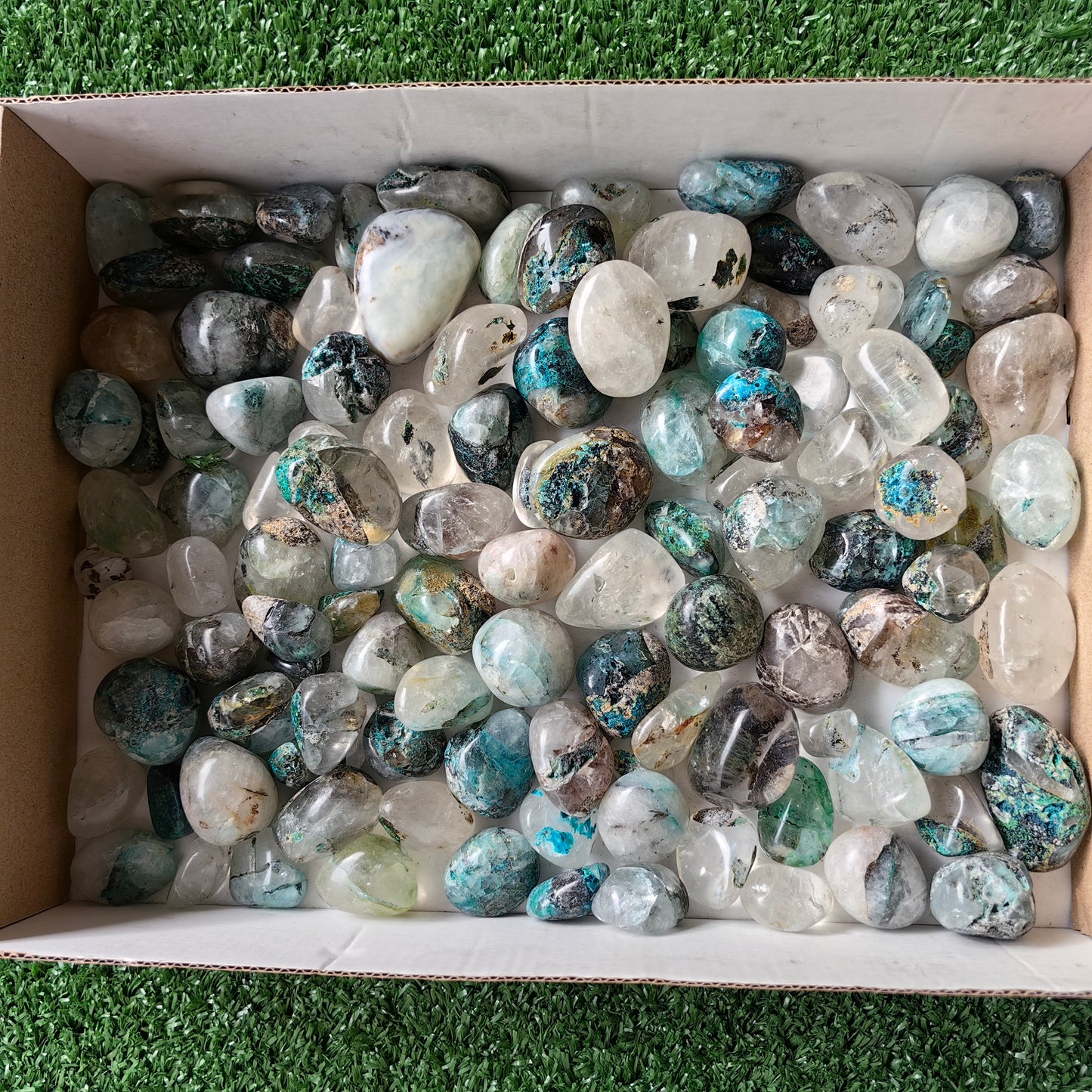 2 Kg Chrysocolla Quartz Tumbled