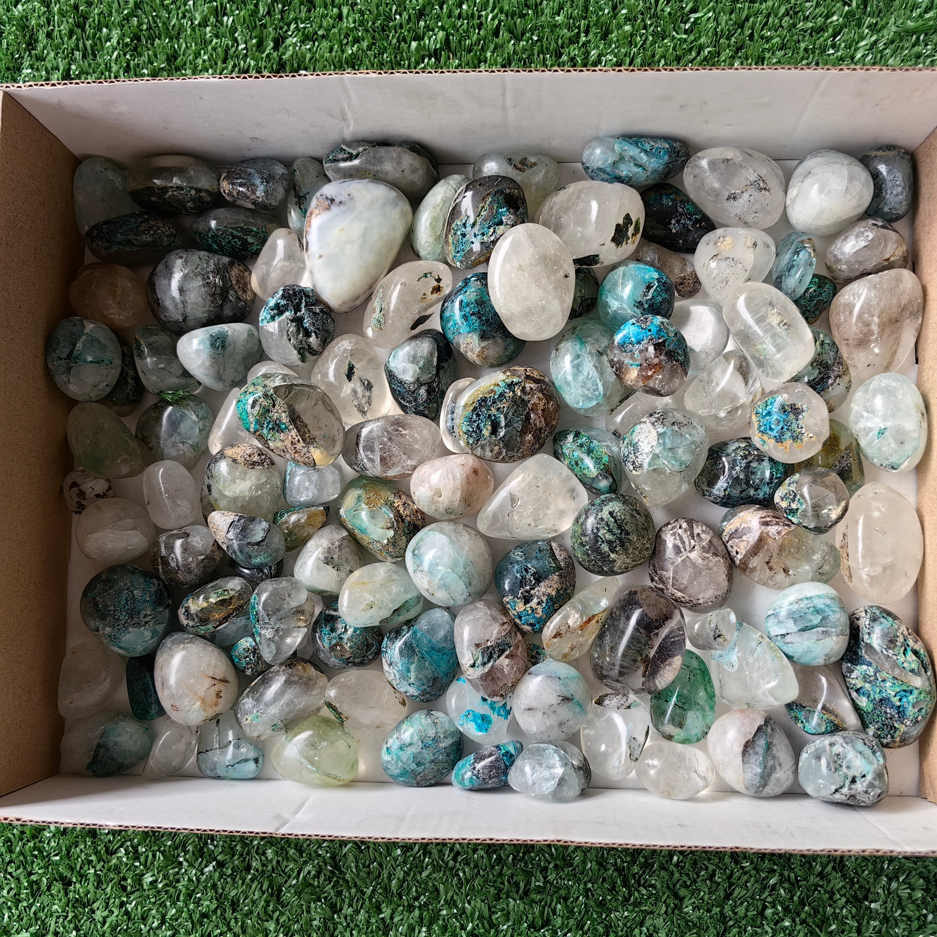 2 Kg Chrysocolla Quartz Tumbled