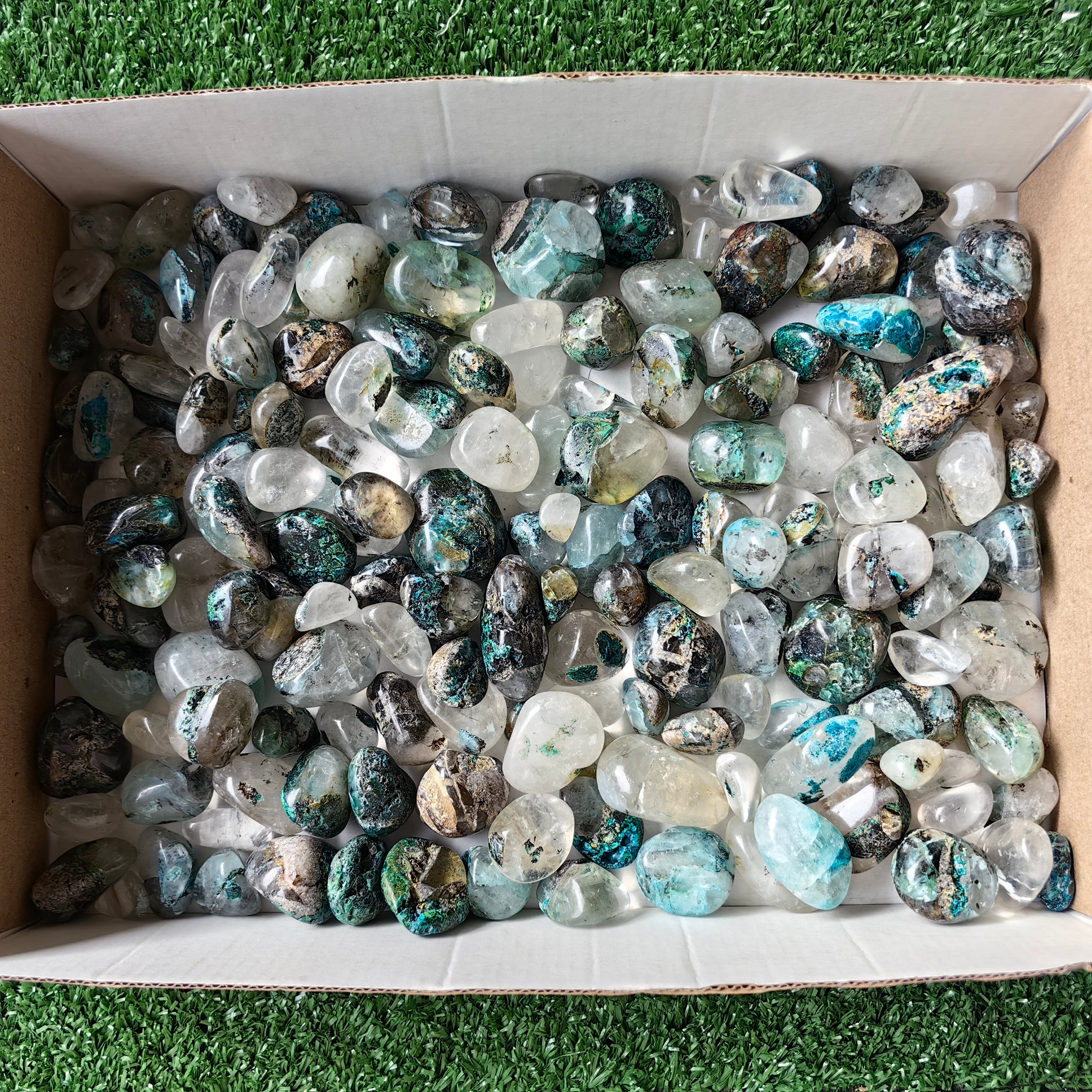2 Kg Chrysocolla Quartz Tumbled