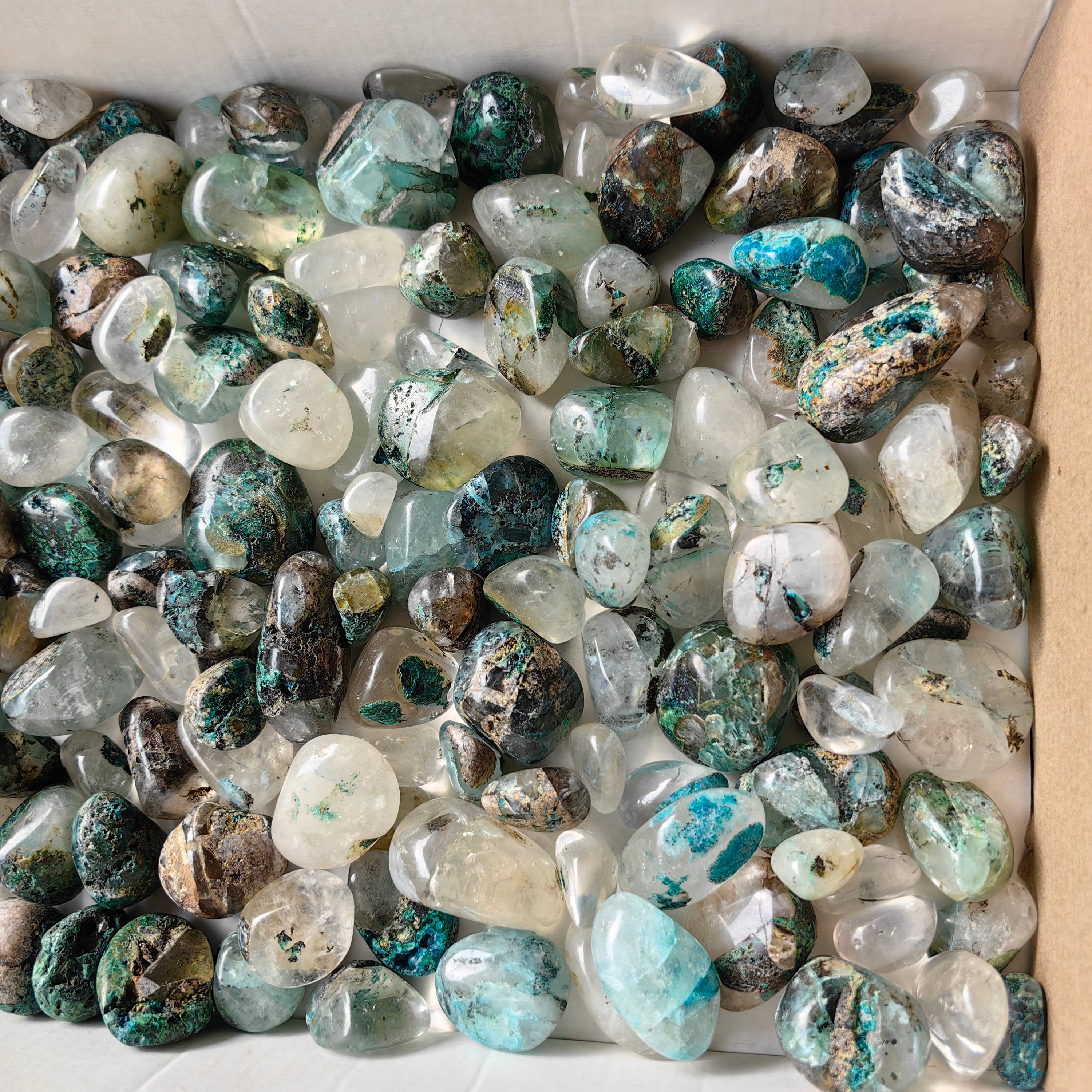 2 Kg Chrysocolla Quartz Tumbled