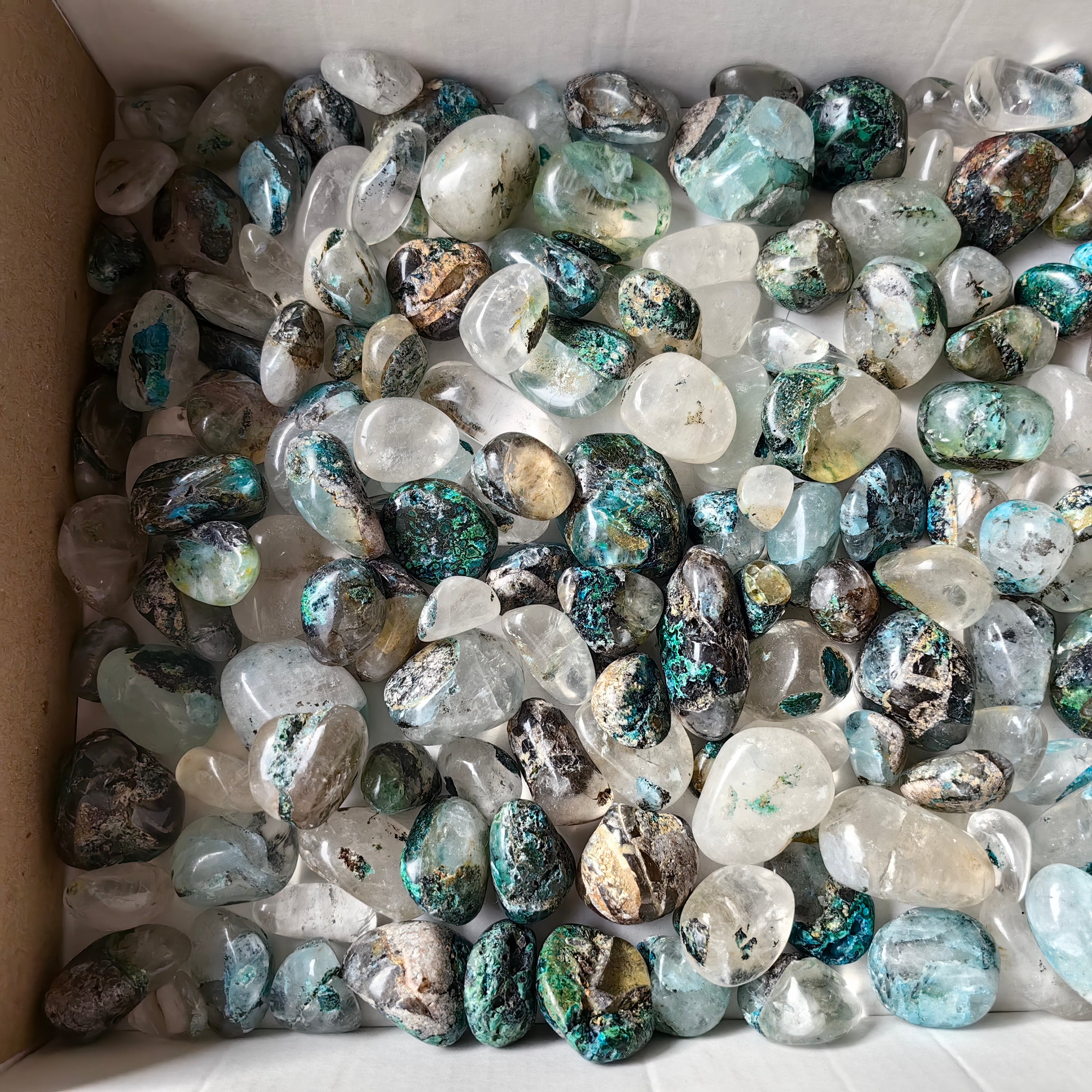 2 Kg Chrysocolla Quartz Tumbled
