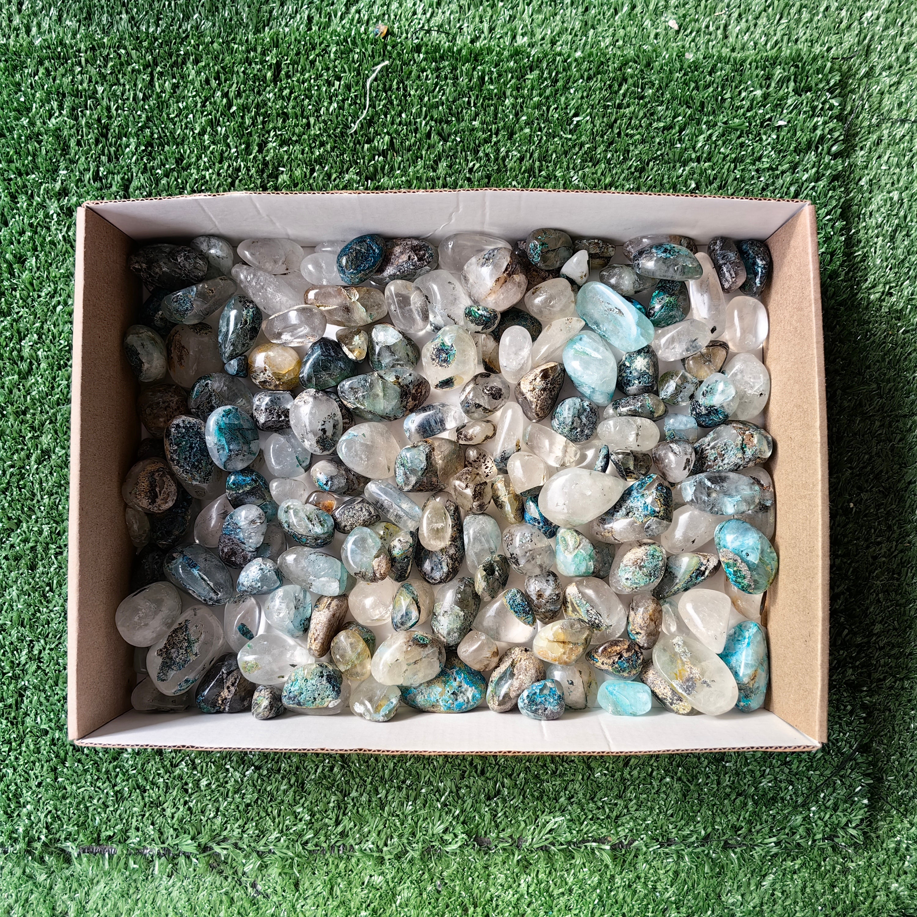 2 Kg Chrysocolla Quartz Tumbled