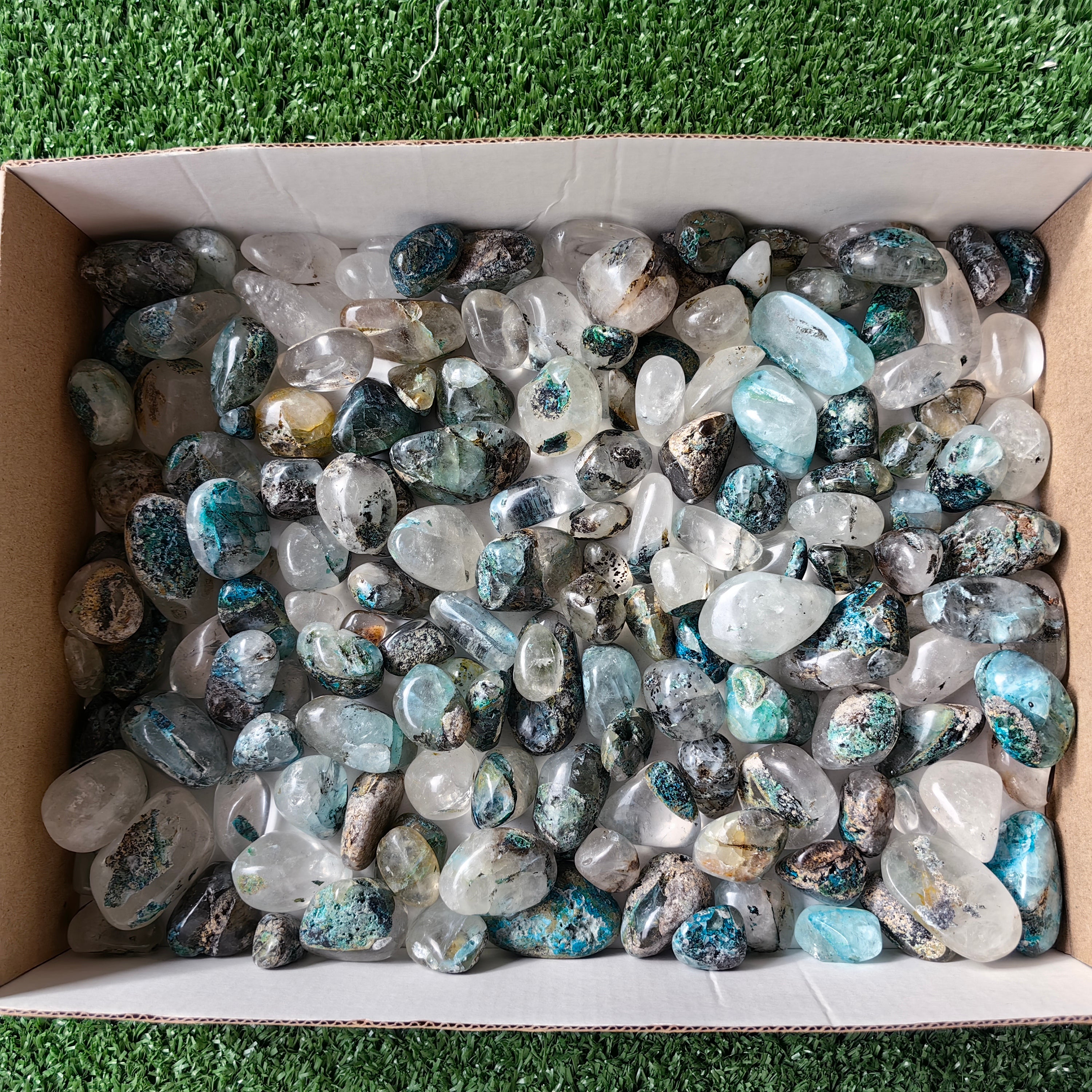 2 Kg Chrysocolla Quartz Tumbled