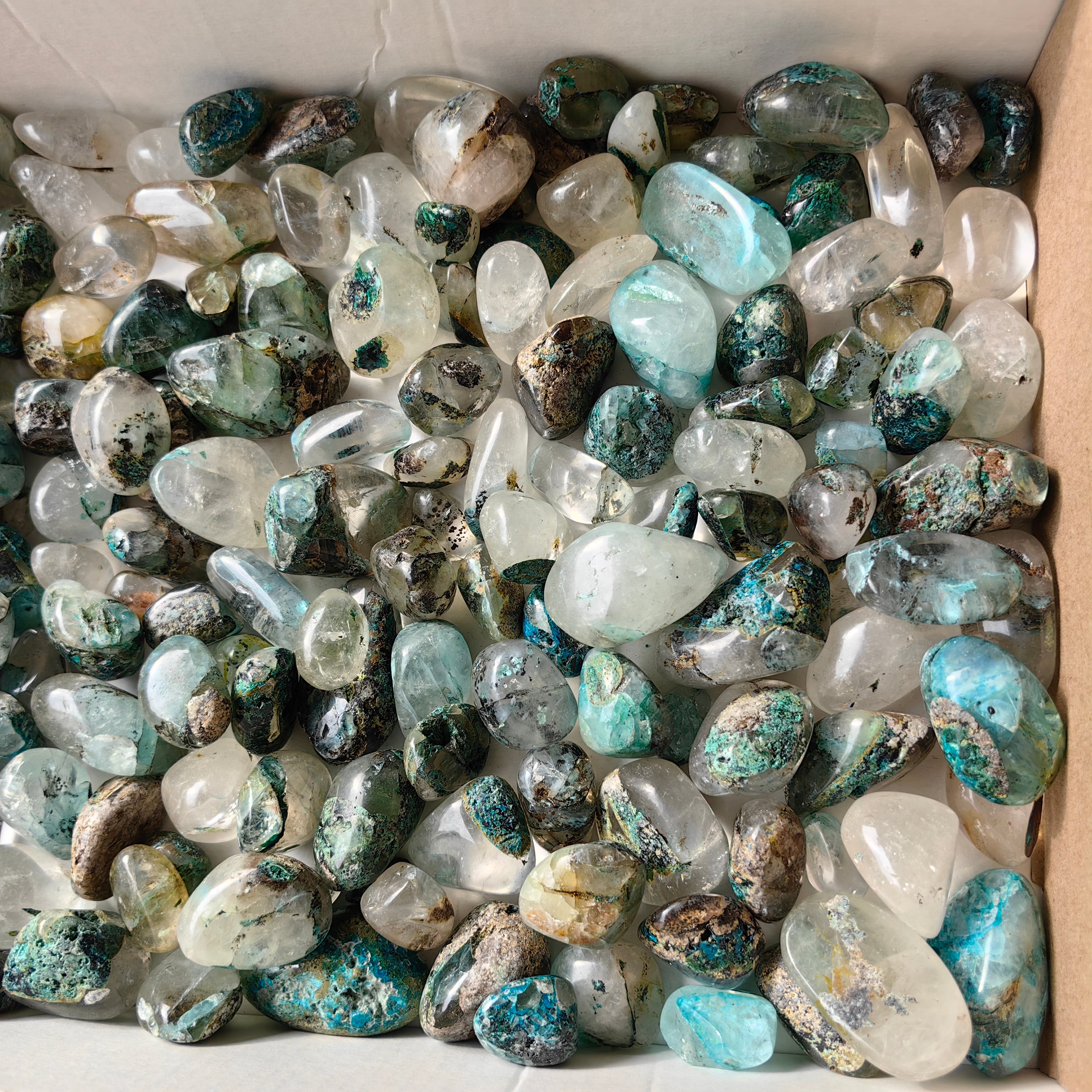 2 Kg Chrysocolla Quartz Tumbled