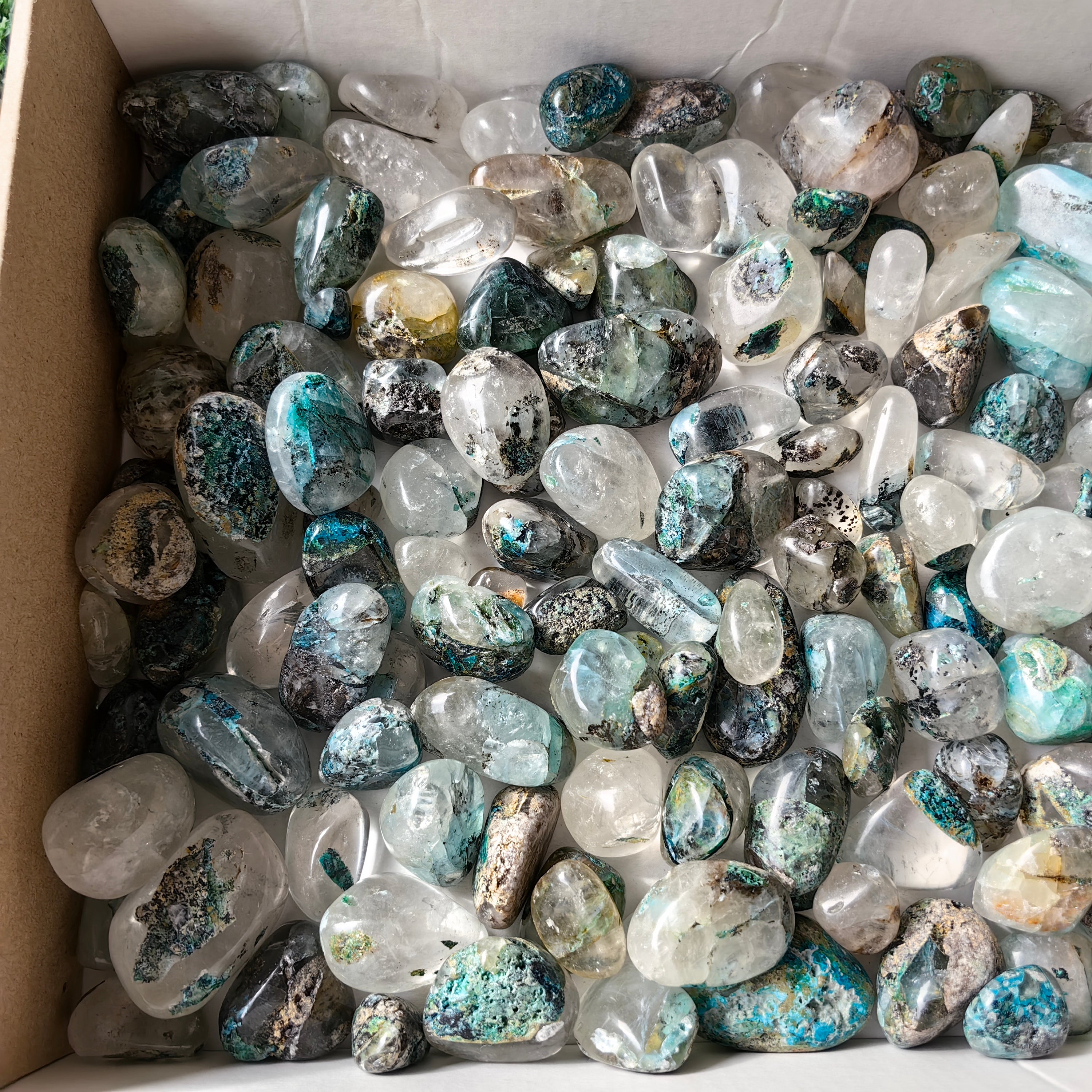 2 Kg Chrysocolla Quartz Tumbled