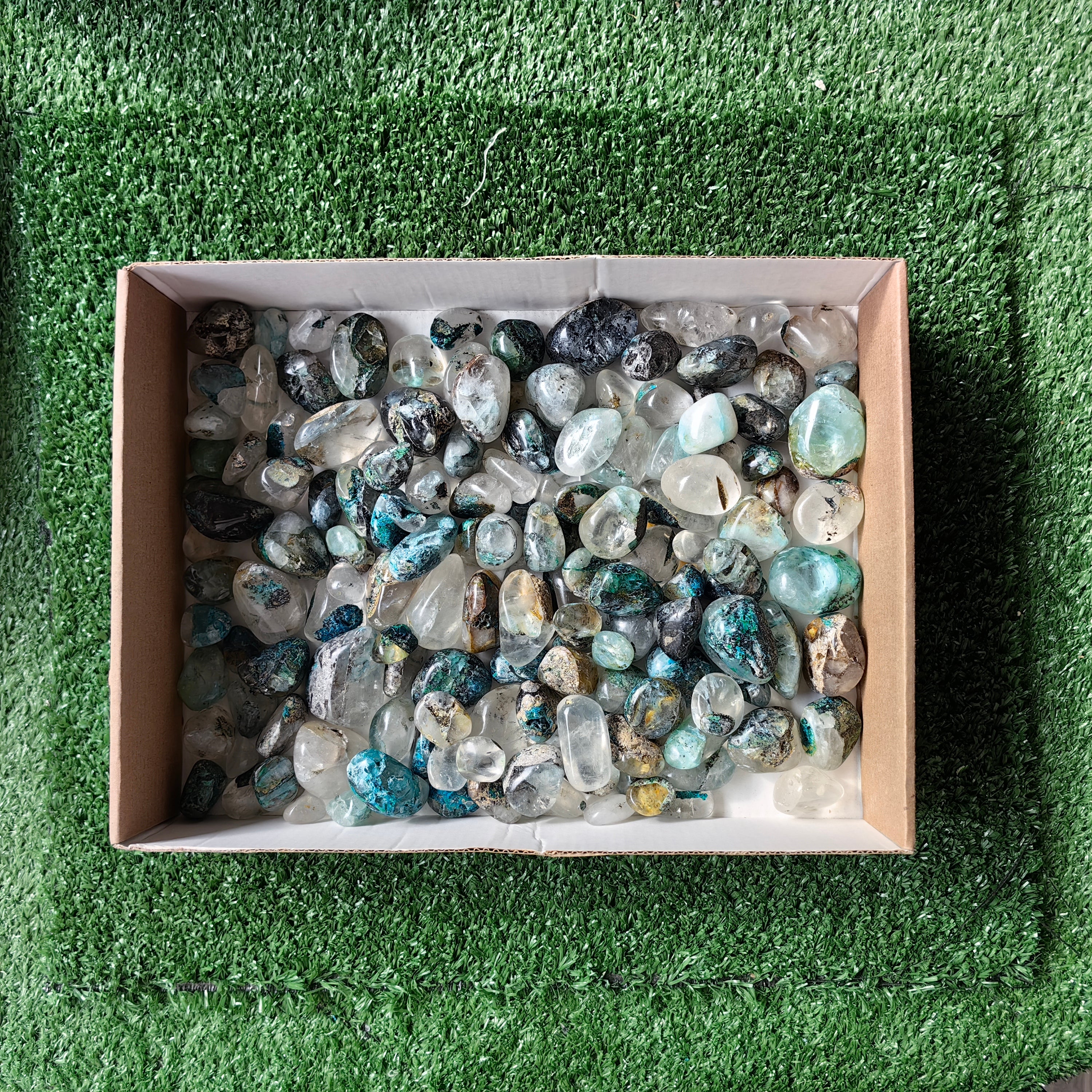 2 Kg Chrysocolla Quartz Tumbled