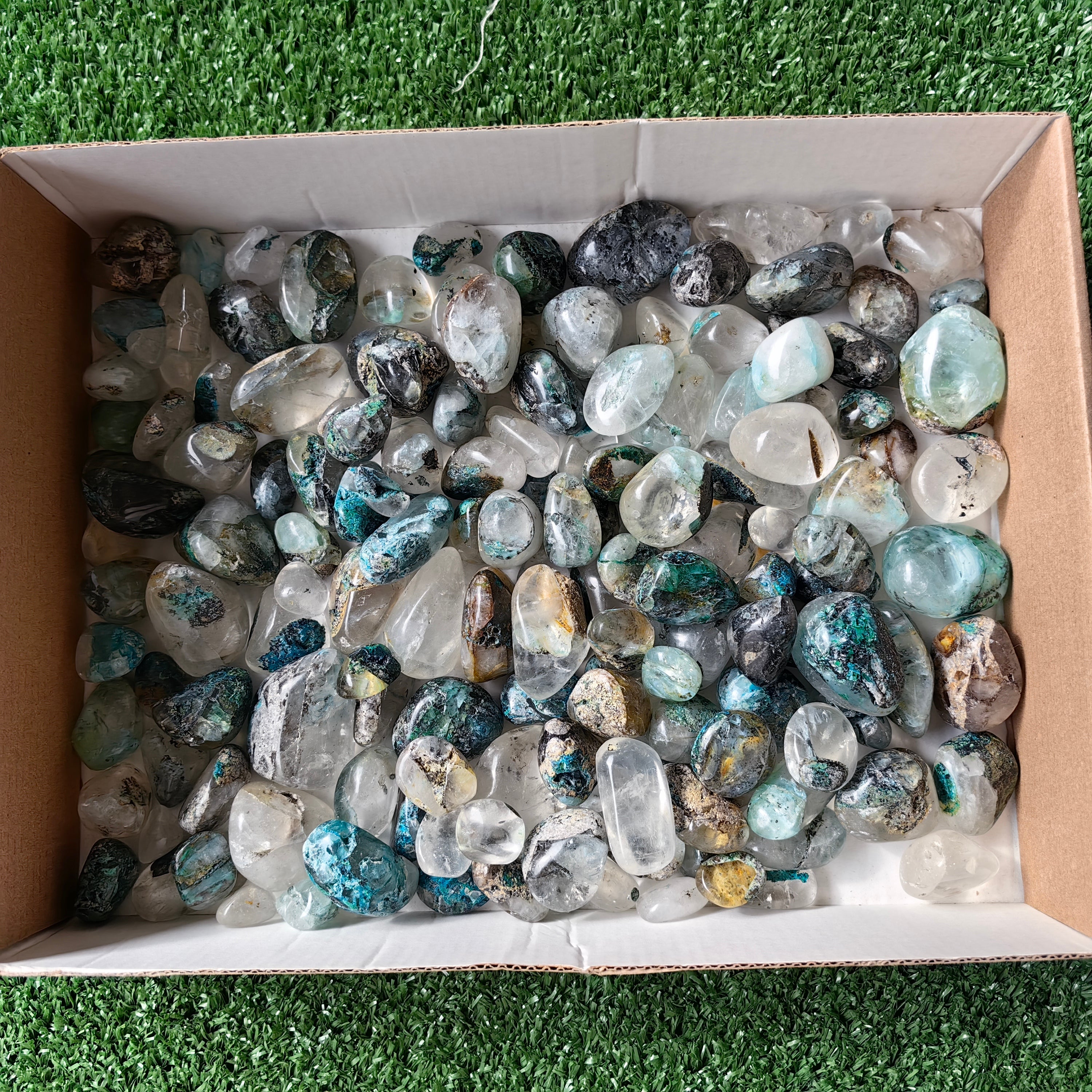 2 Kg Chrysocolla Quartz Tumbled