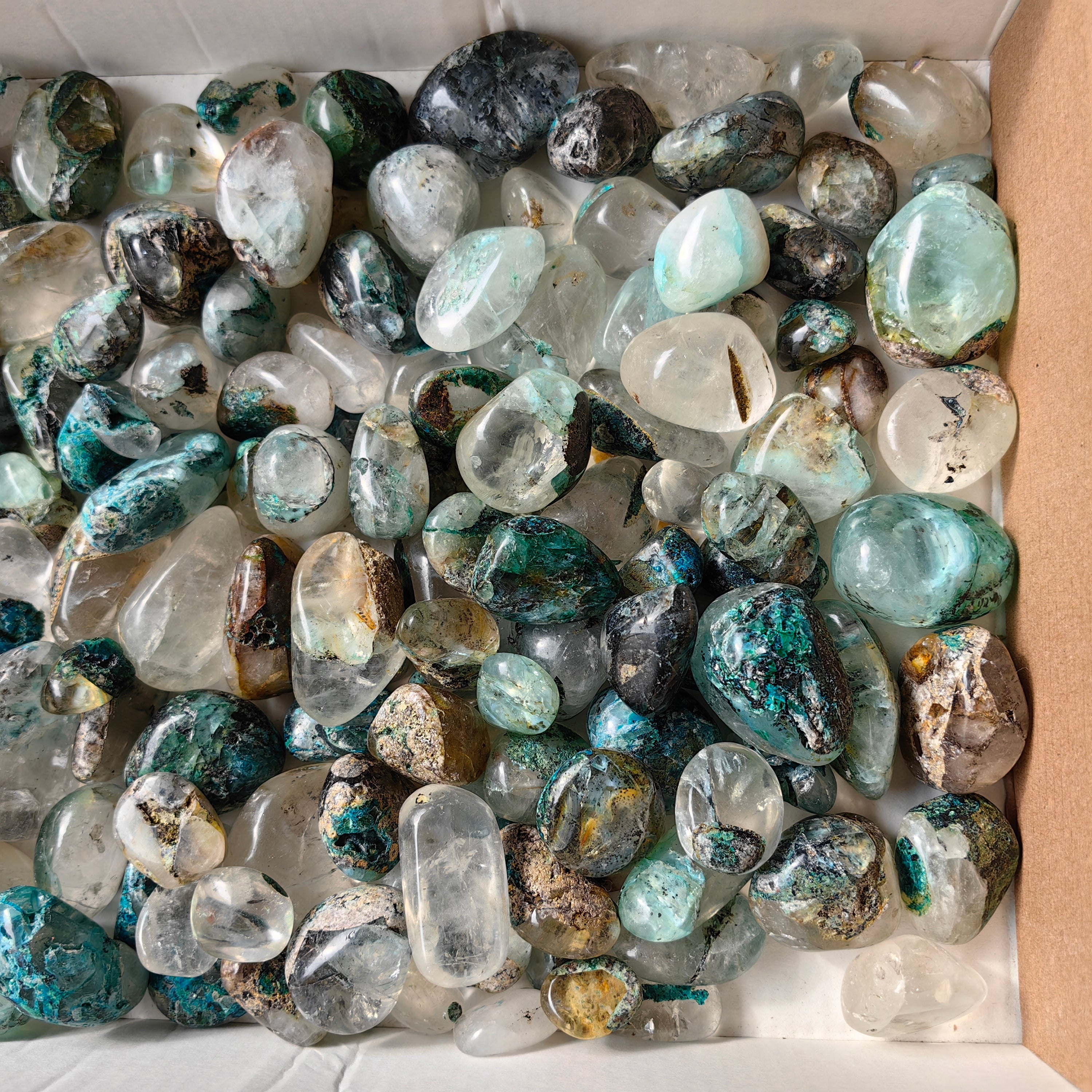 2 Kg Chrysocolla Quartz Tumbled