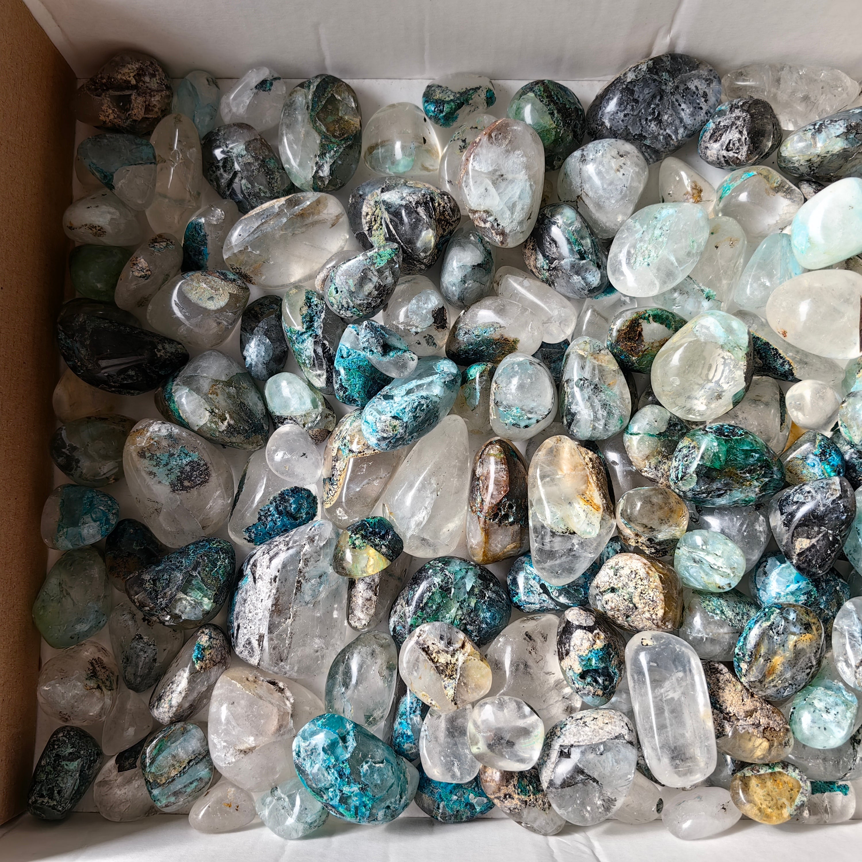 2 Kg Chrysocolla Quartz Tumbled