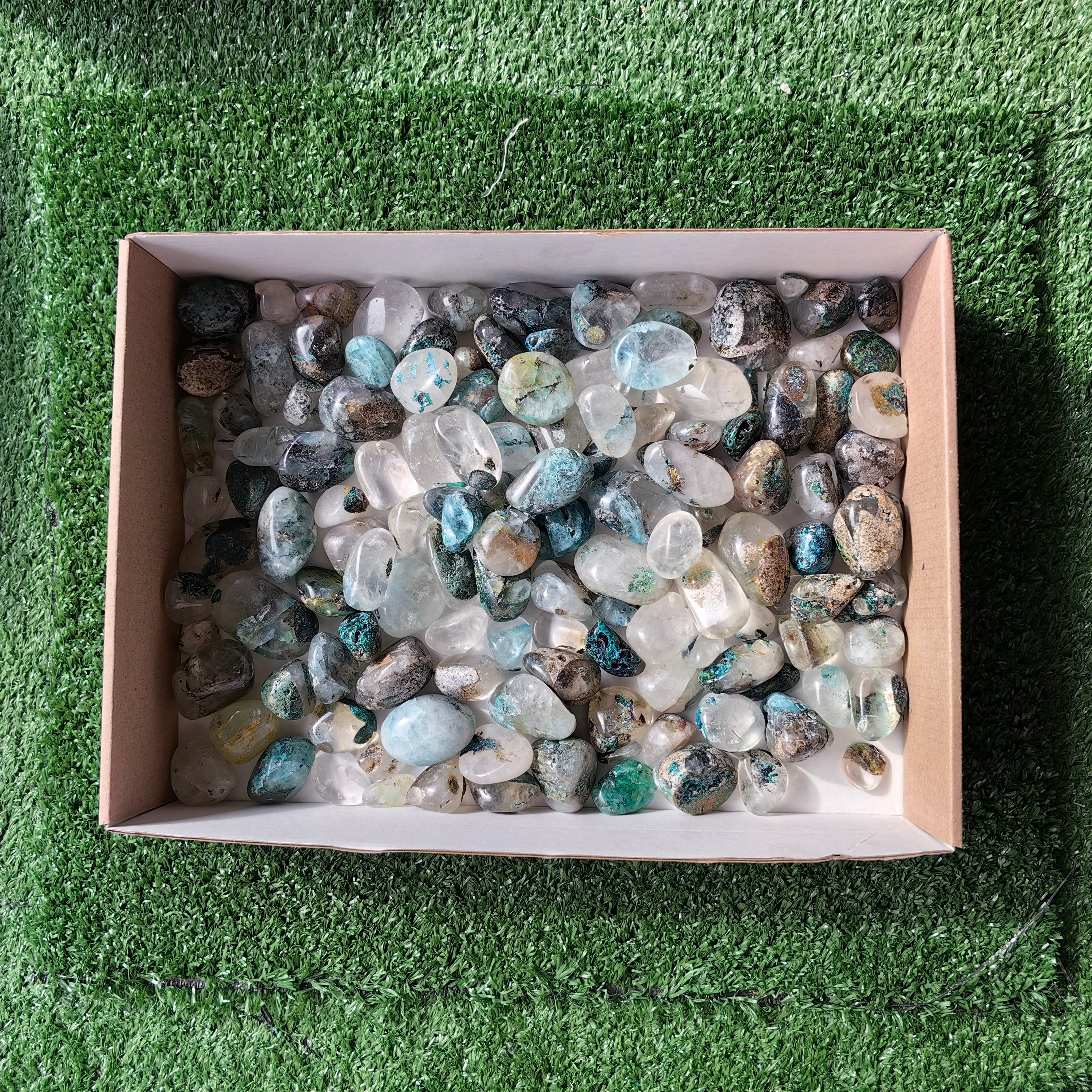 2 Kg Chrysocolla Quartz Tumbled
