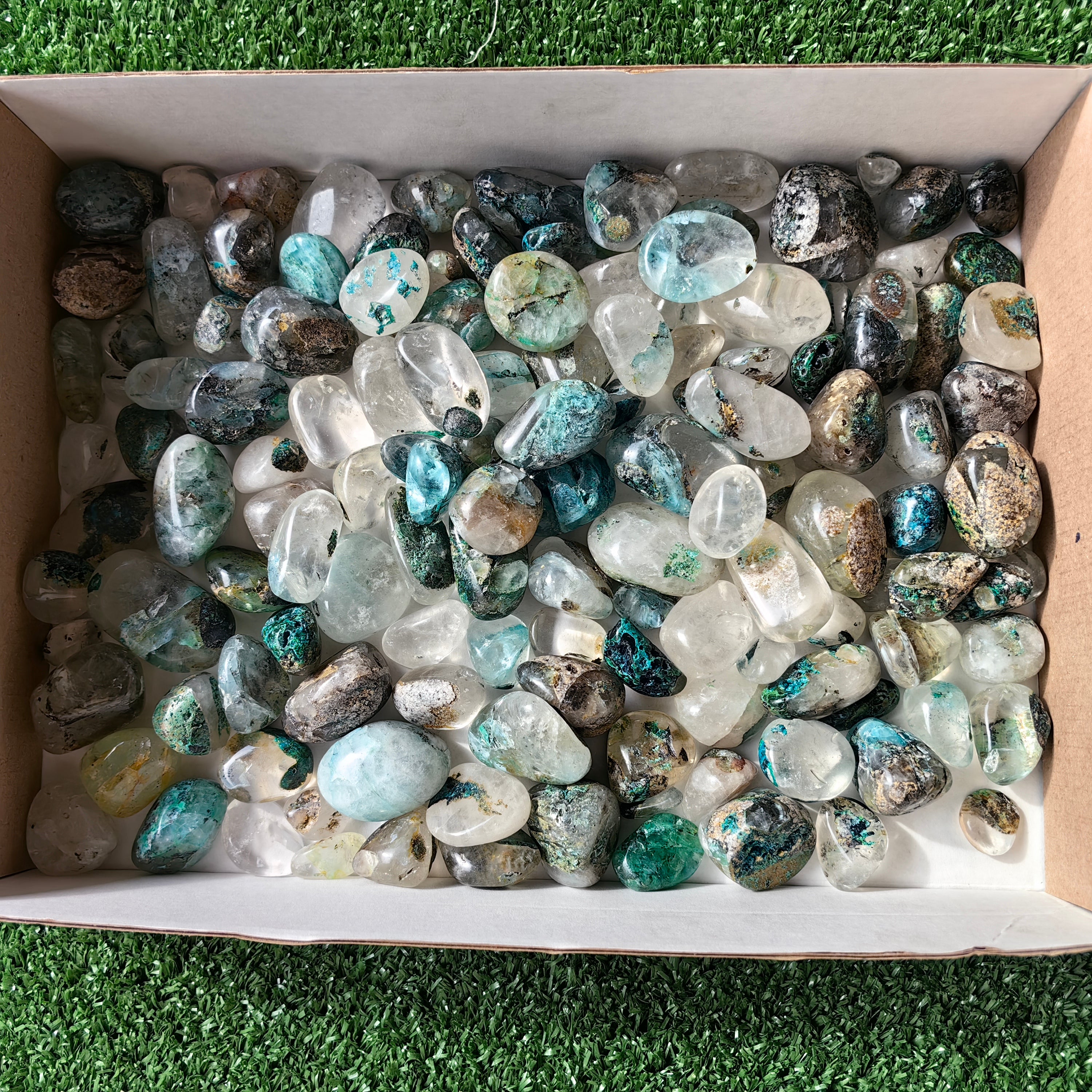 2 Kg Chrysocolla Quartz Tumbled