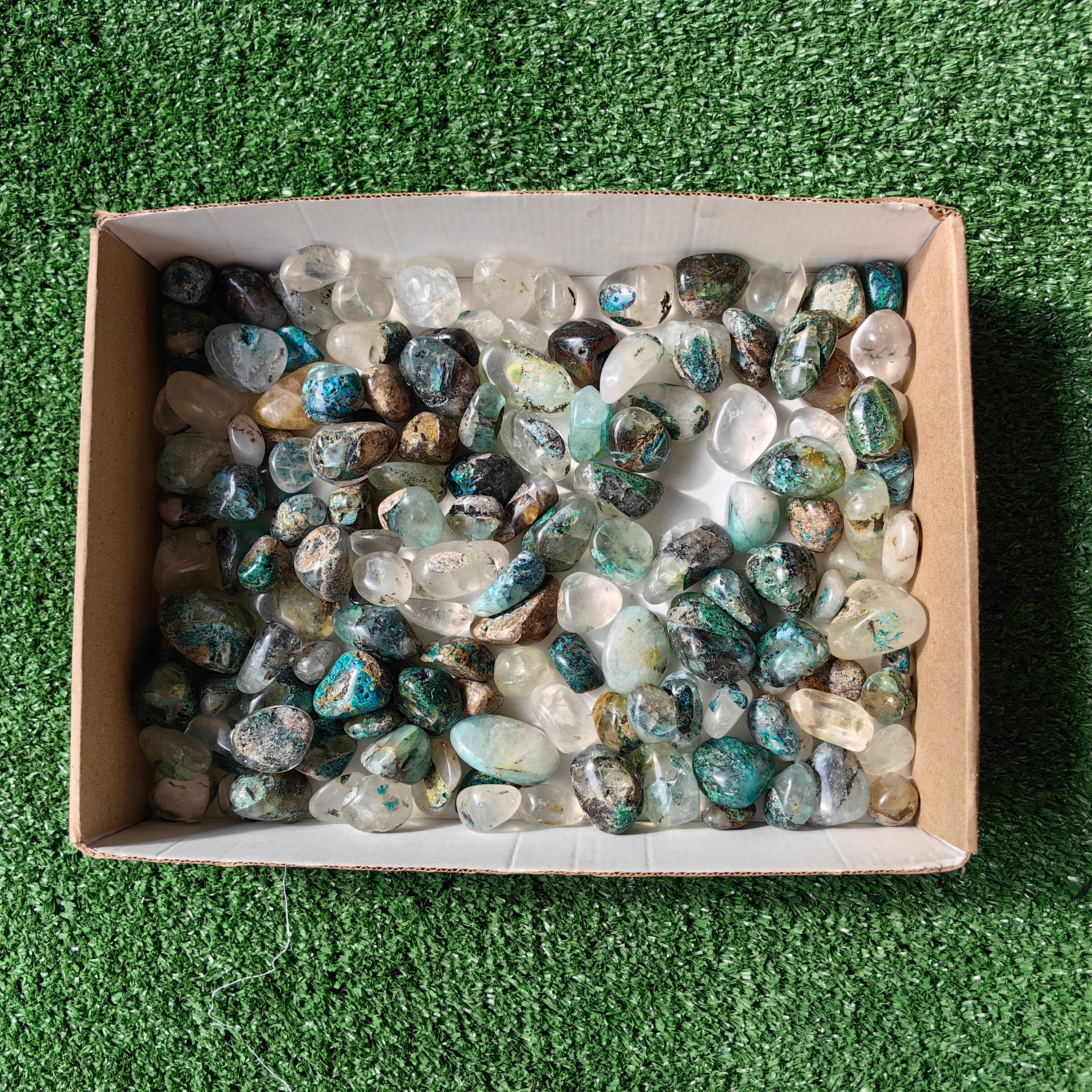 2 Kg Chrysocolla Quartz Tumbled