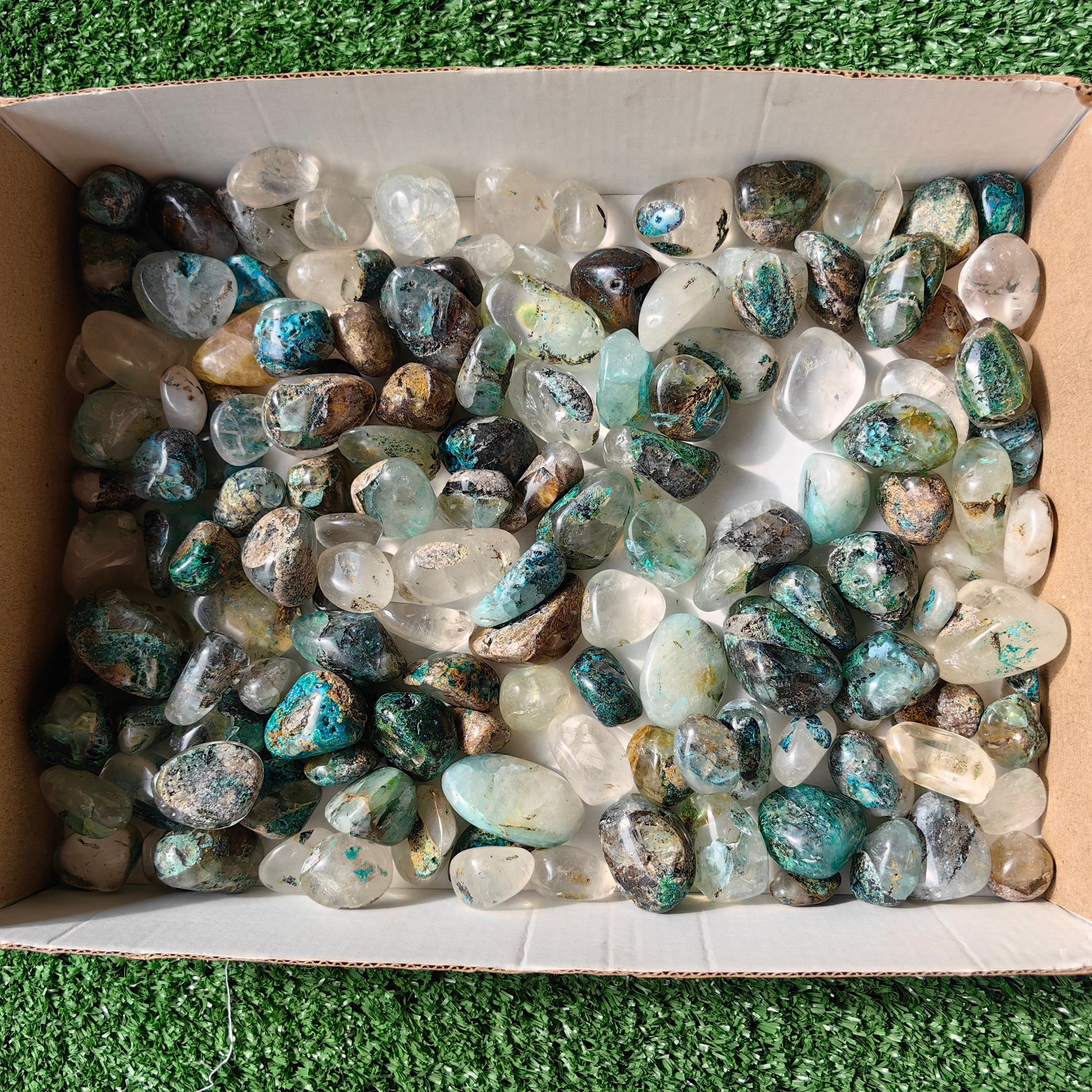 2 Kg Chrysocolla Quartz Tumbled