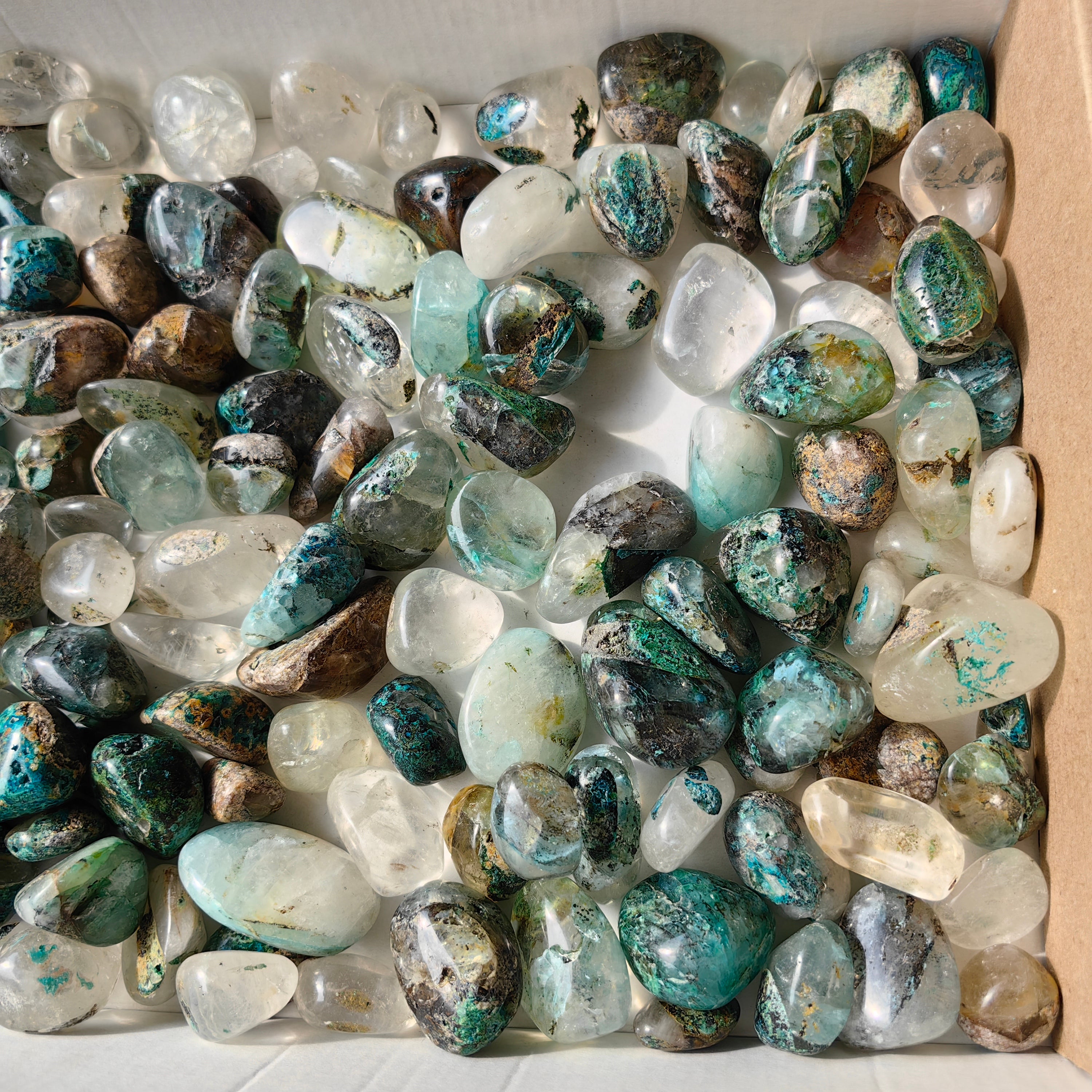 2 Kg Chrysocolla Quartz Tumbled