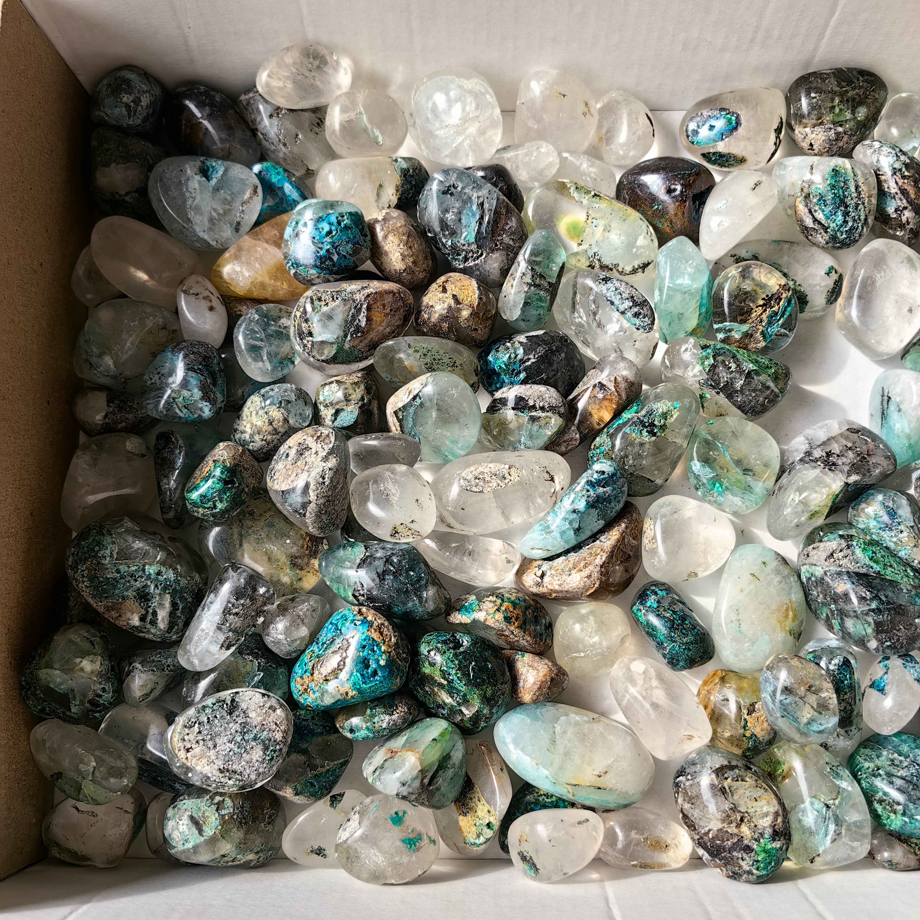 2 Kg Chrysocolla Quartz Tumbled
