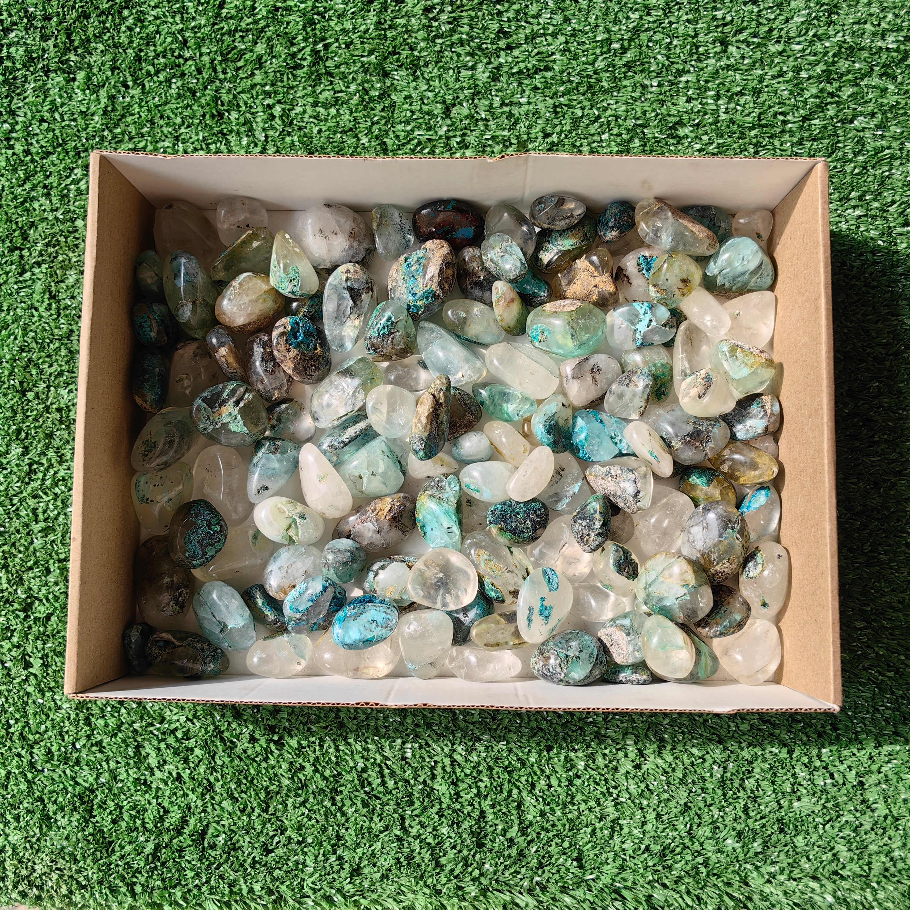 2 Kg Chrysocolla Quartz Tumbled