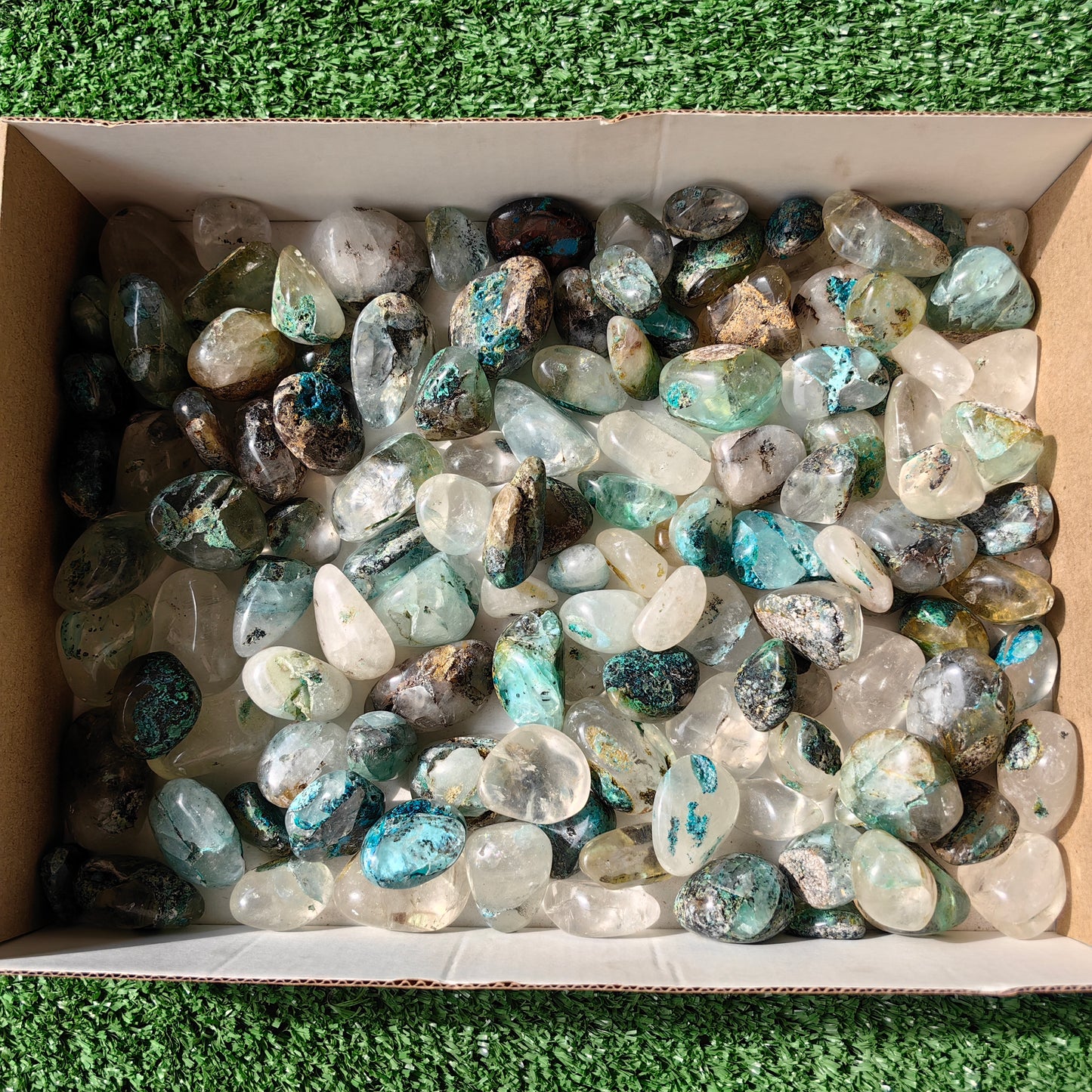2 Kg Chrysocolla Quartz Tumbled
