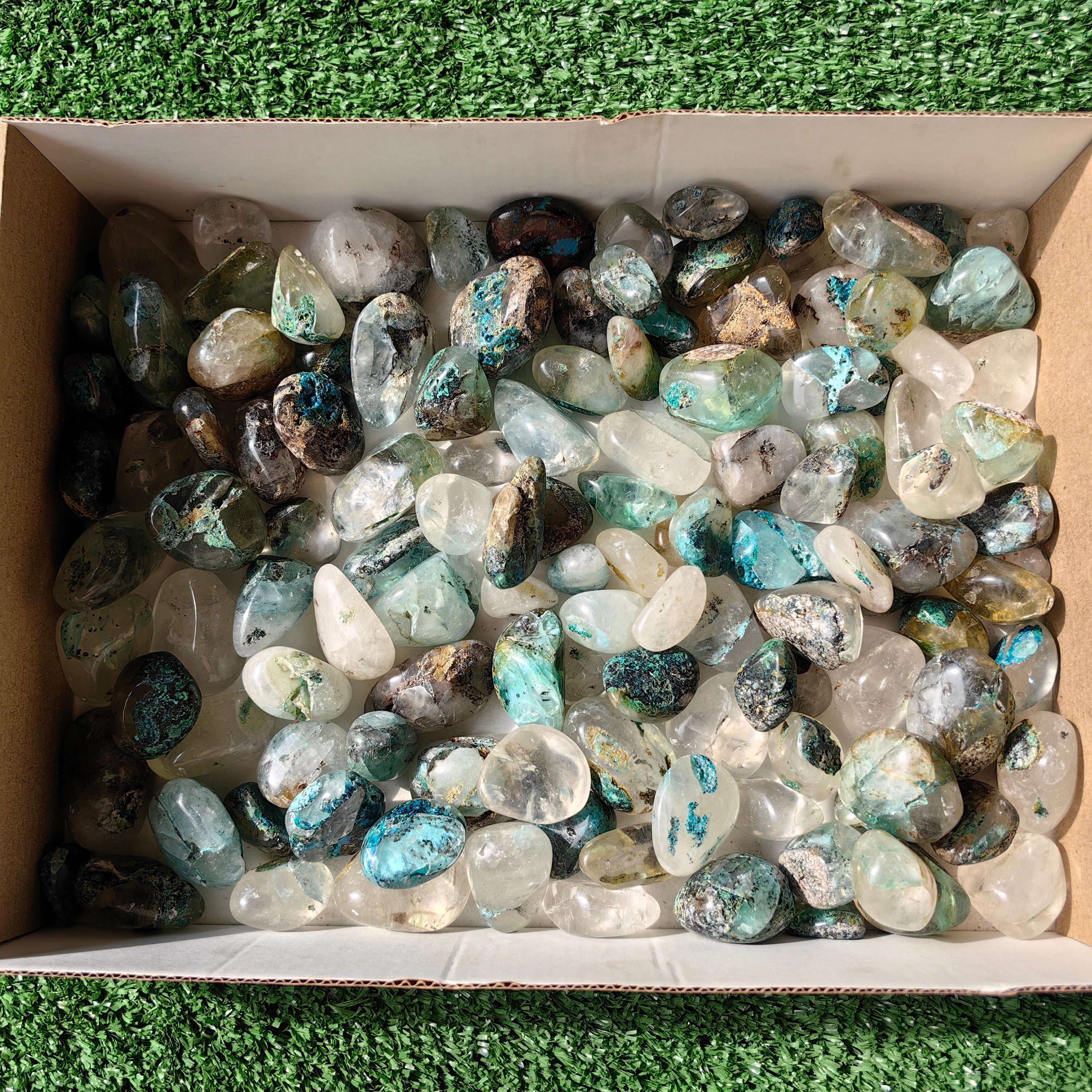 2 Kg Chrysocolla Quartz Tumbled