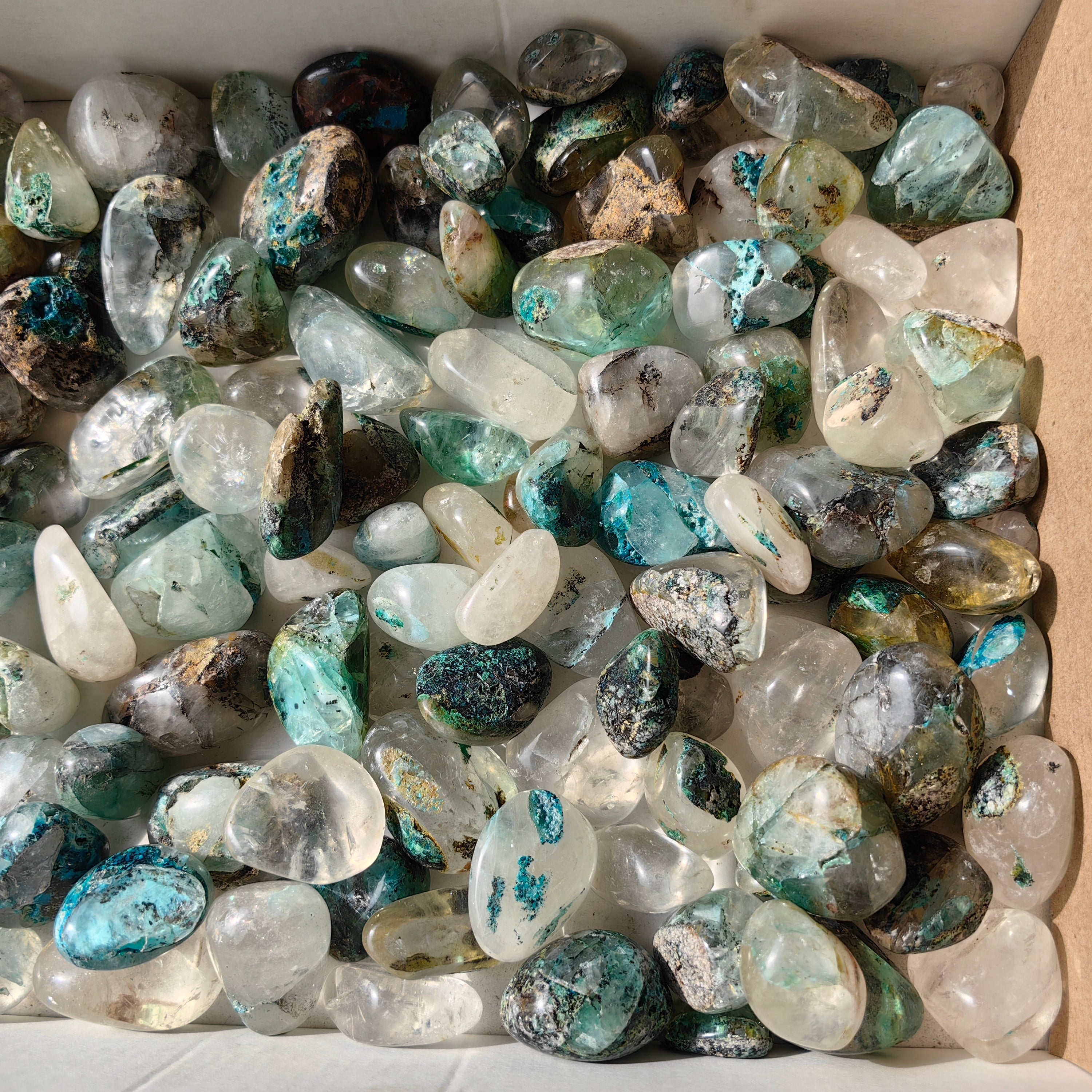 2 Kg Chrysocolla Quartz Tumbled