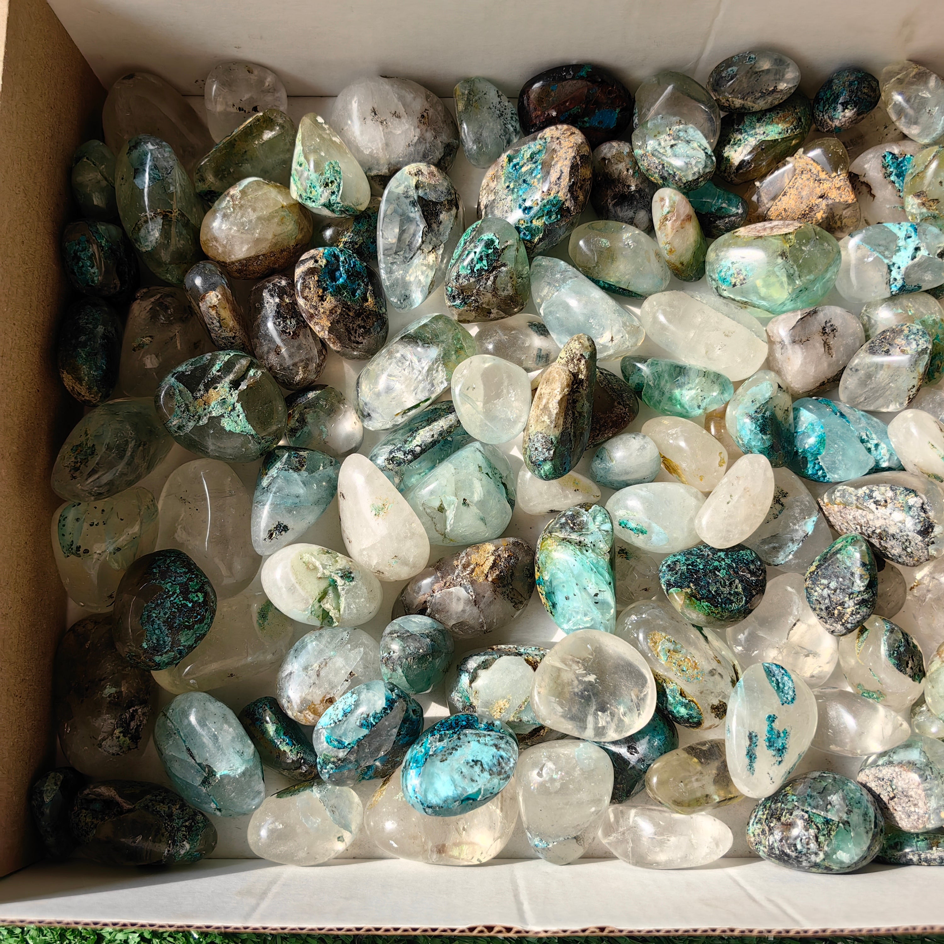 2 Kg Chrysocolla Quartz Tumbled