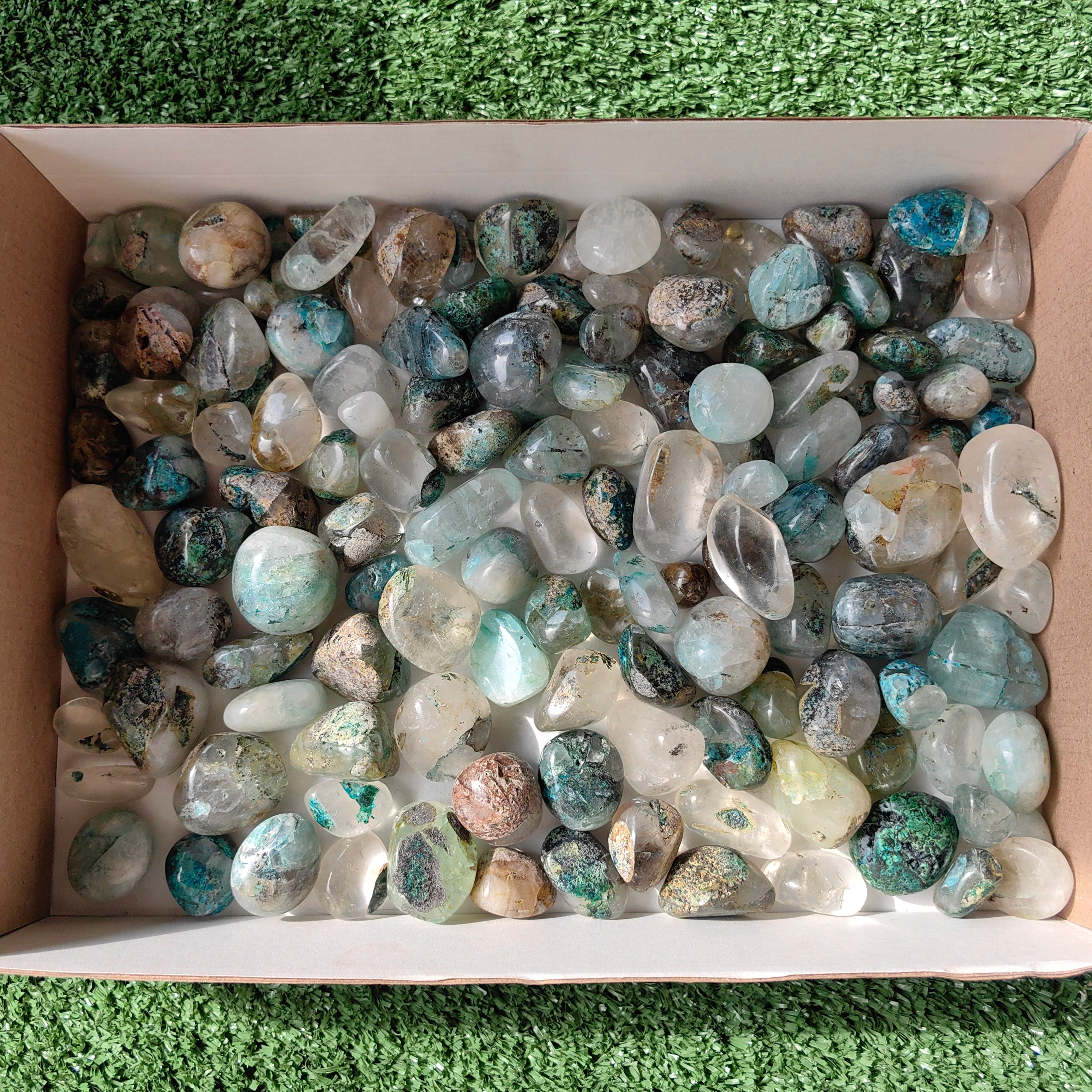 2 Kg Chrysocolla Quartz Tumbled