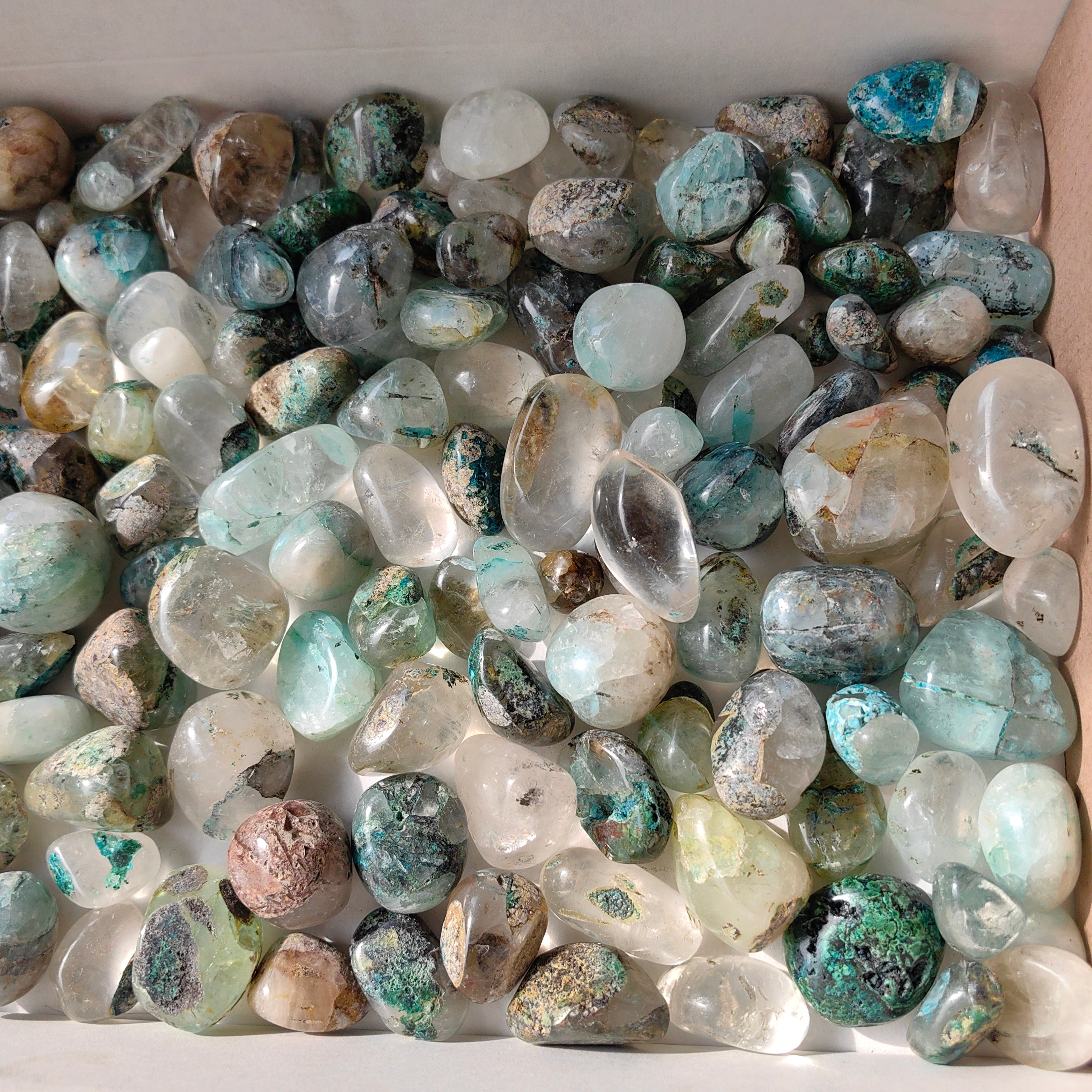 2 Kg Chrysocolla Quartz Tumbled