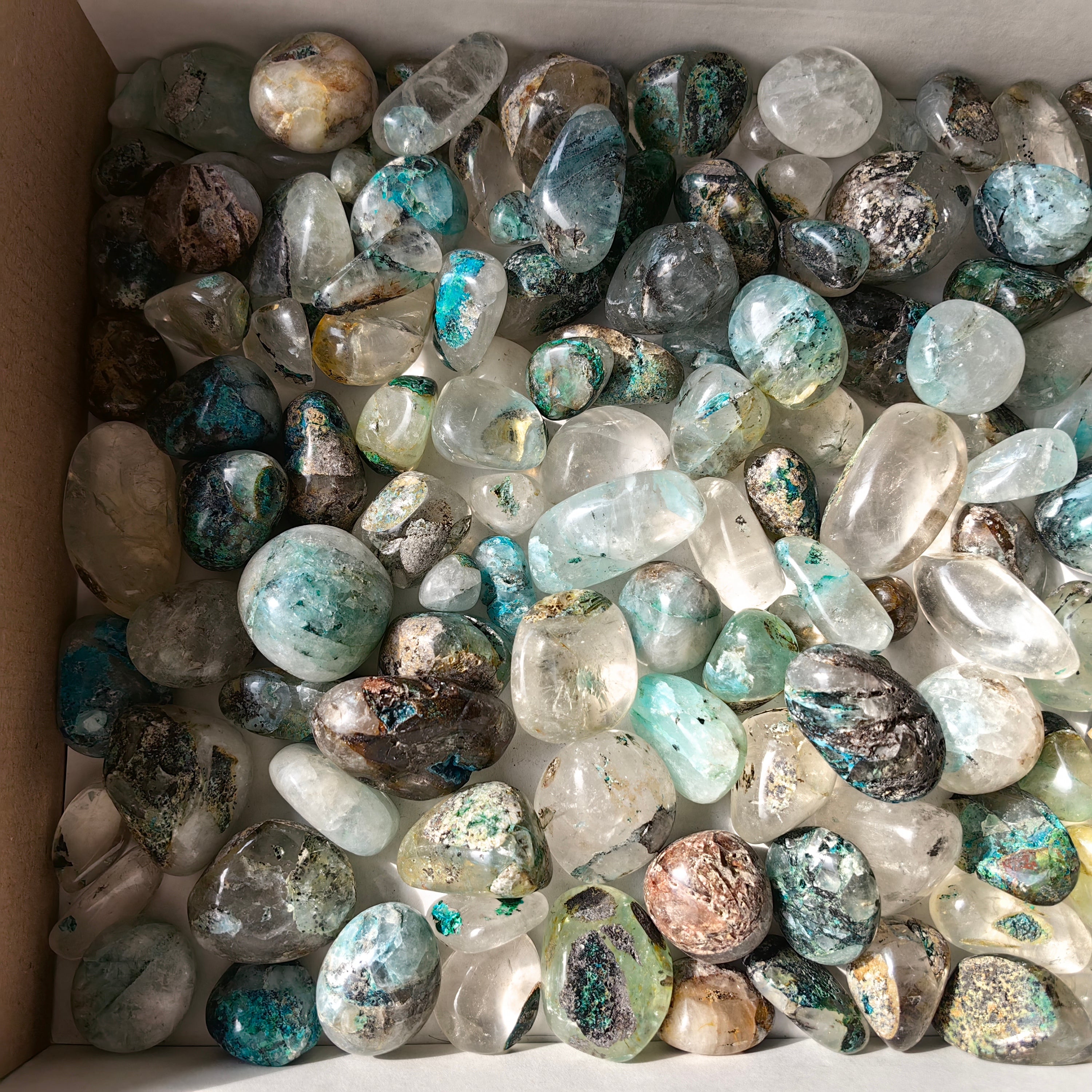 2 Kg Chrysocolla Quartz Tumbled