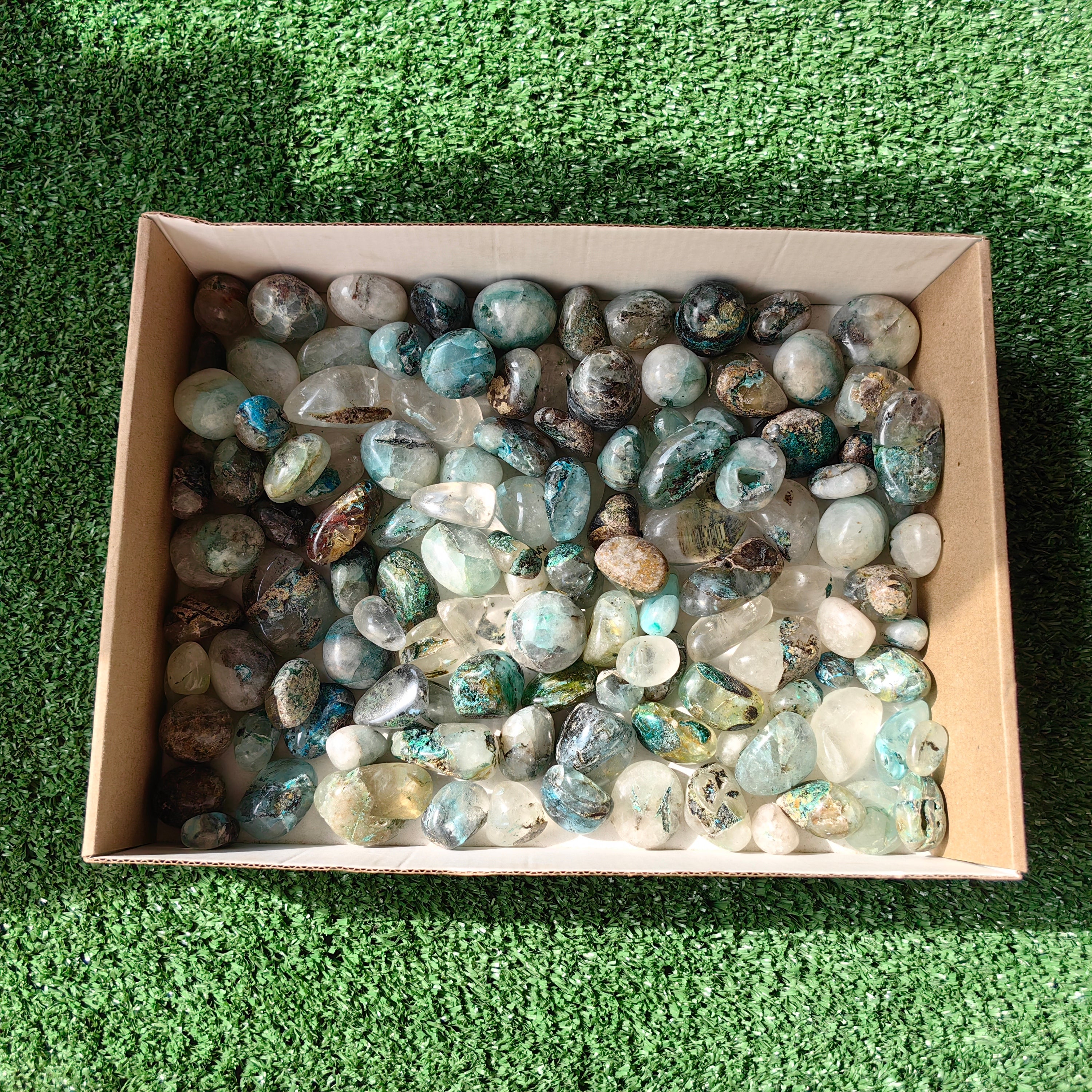 2 Kg Chrysocolla Quartz Tumbled