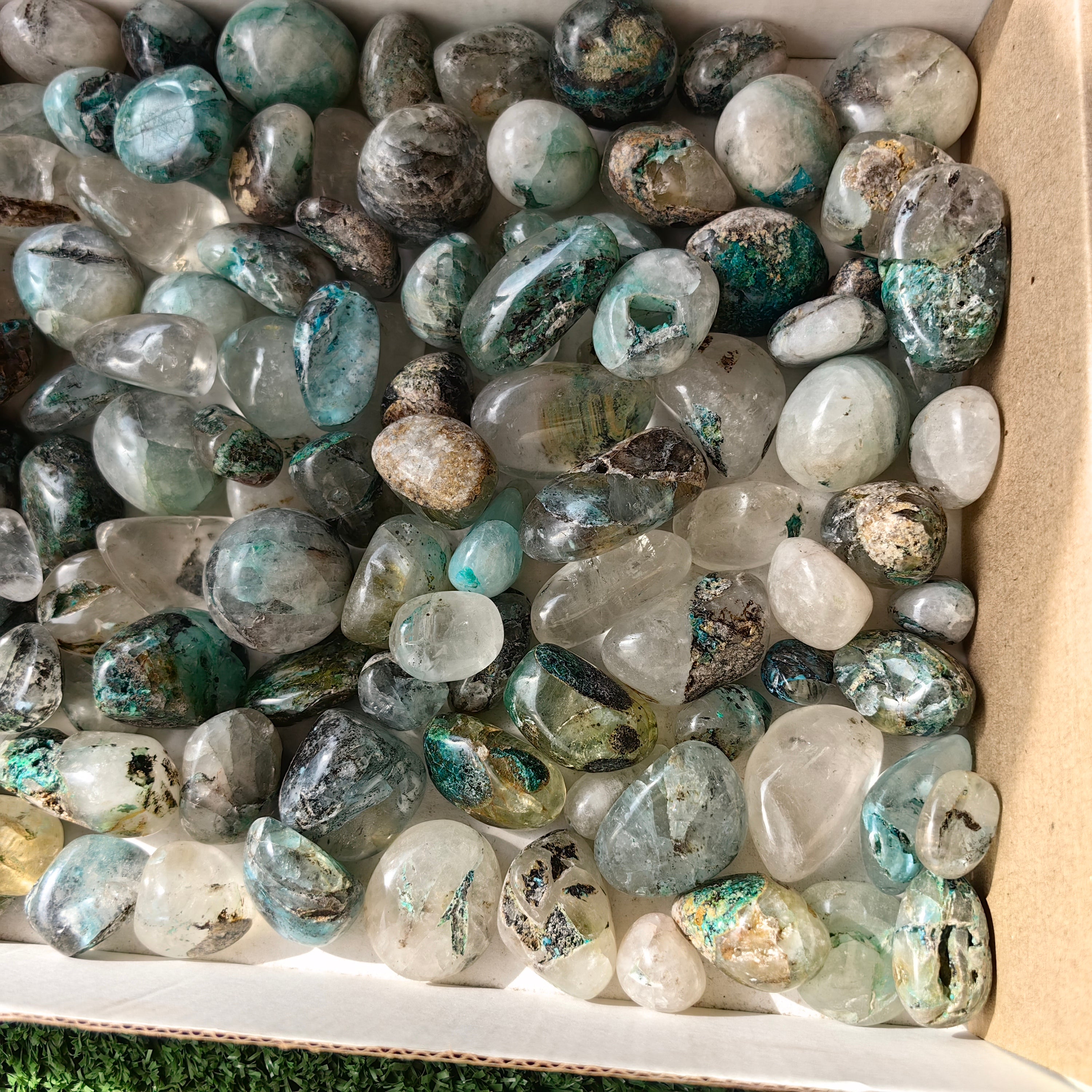 2 Kg Chrysocolla Quartz Tumbled