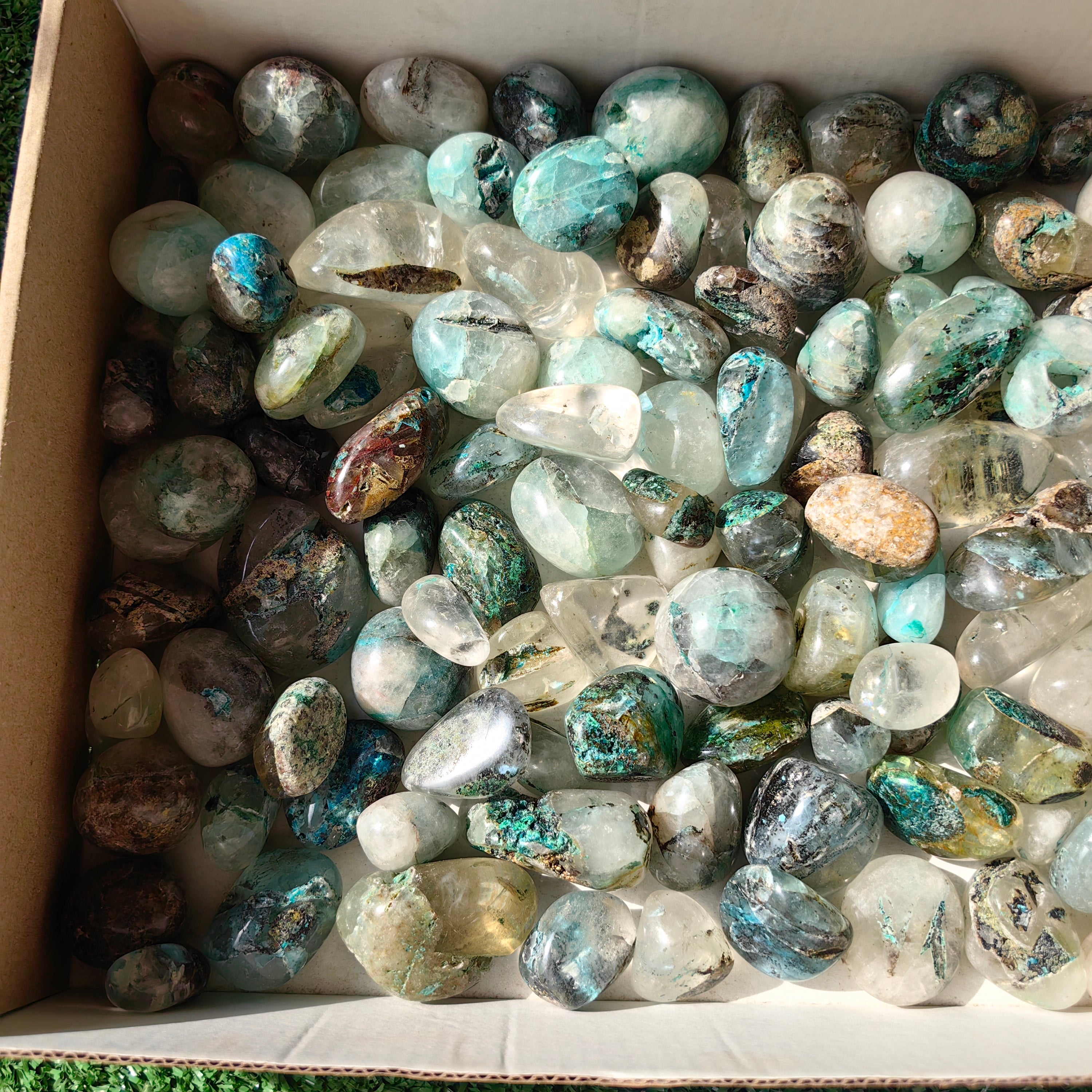2 Kg Chrysocolla Quartz Tumbled