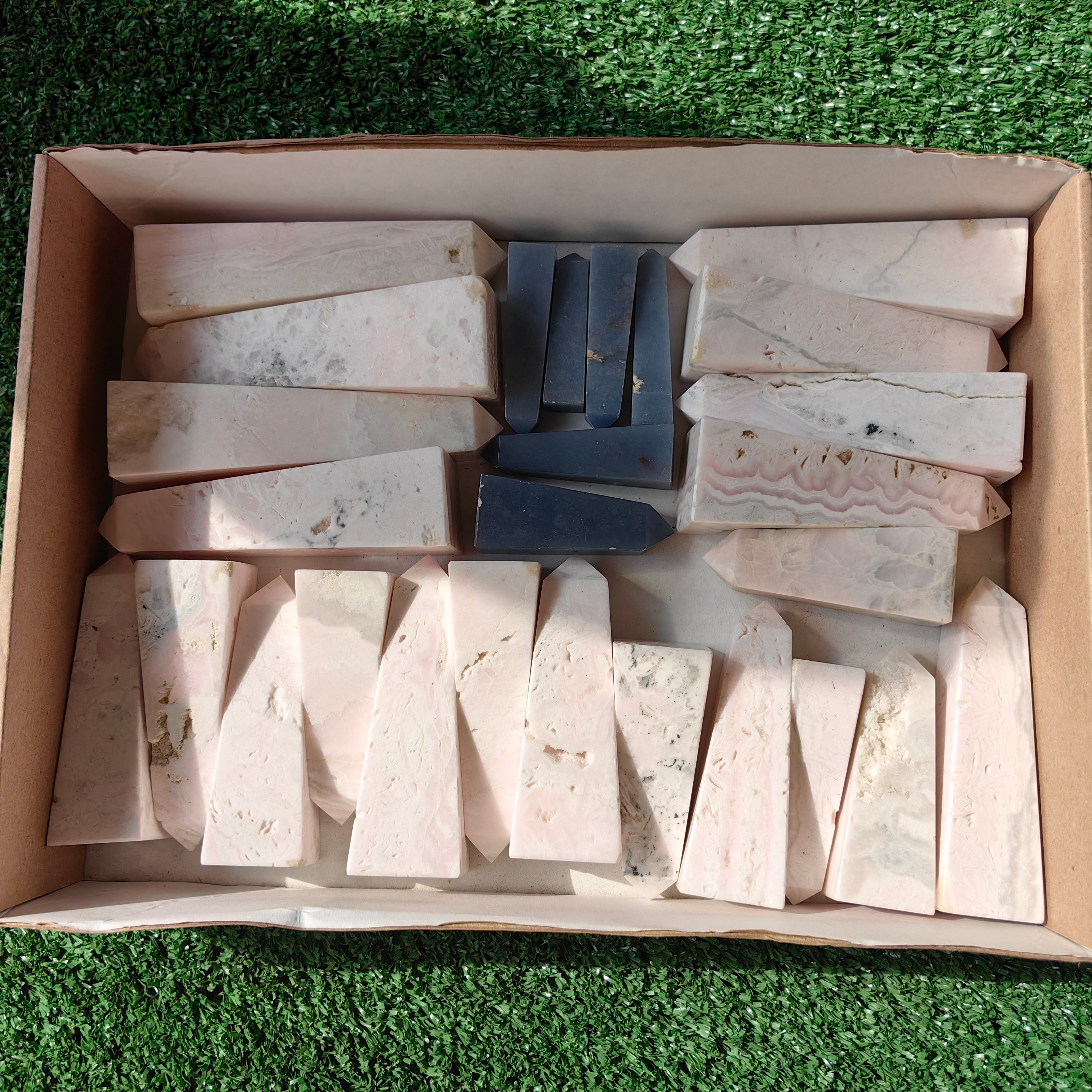 tower mangano calcite & angelite