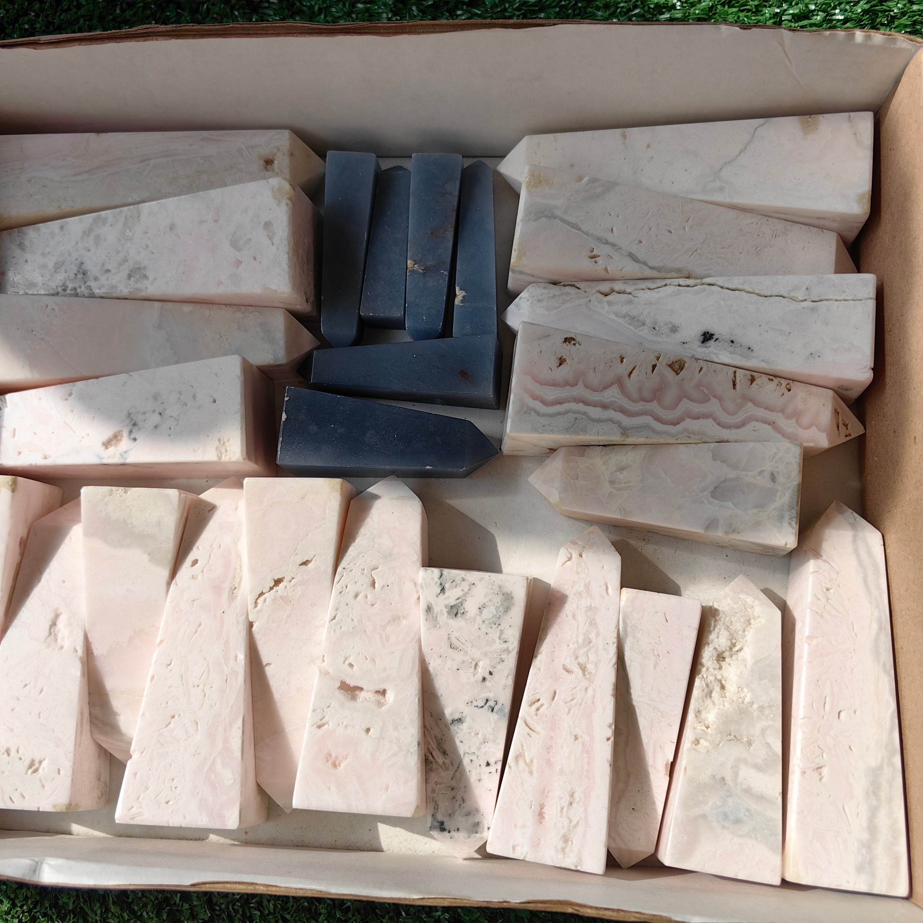 tower mangano calcite & angelite